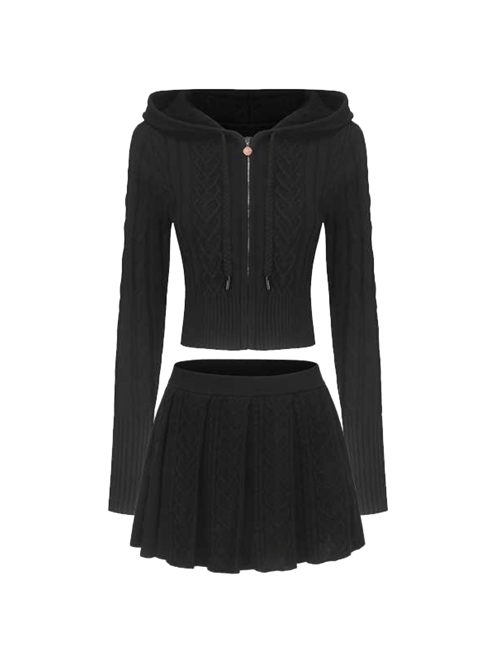 Jailina Knit Set (Black) made by Nana Jacqueline