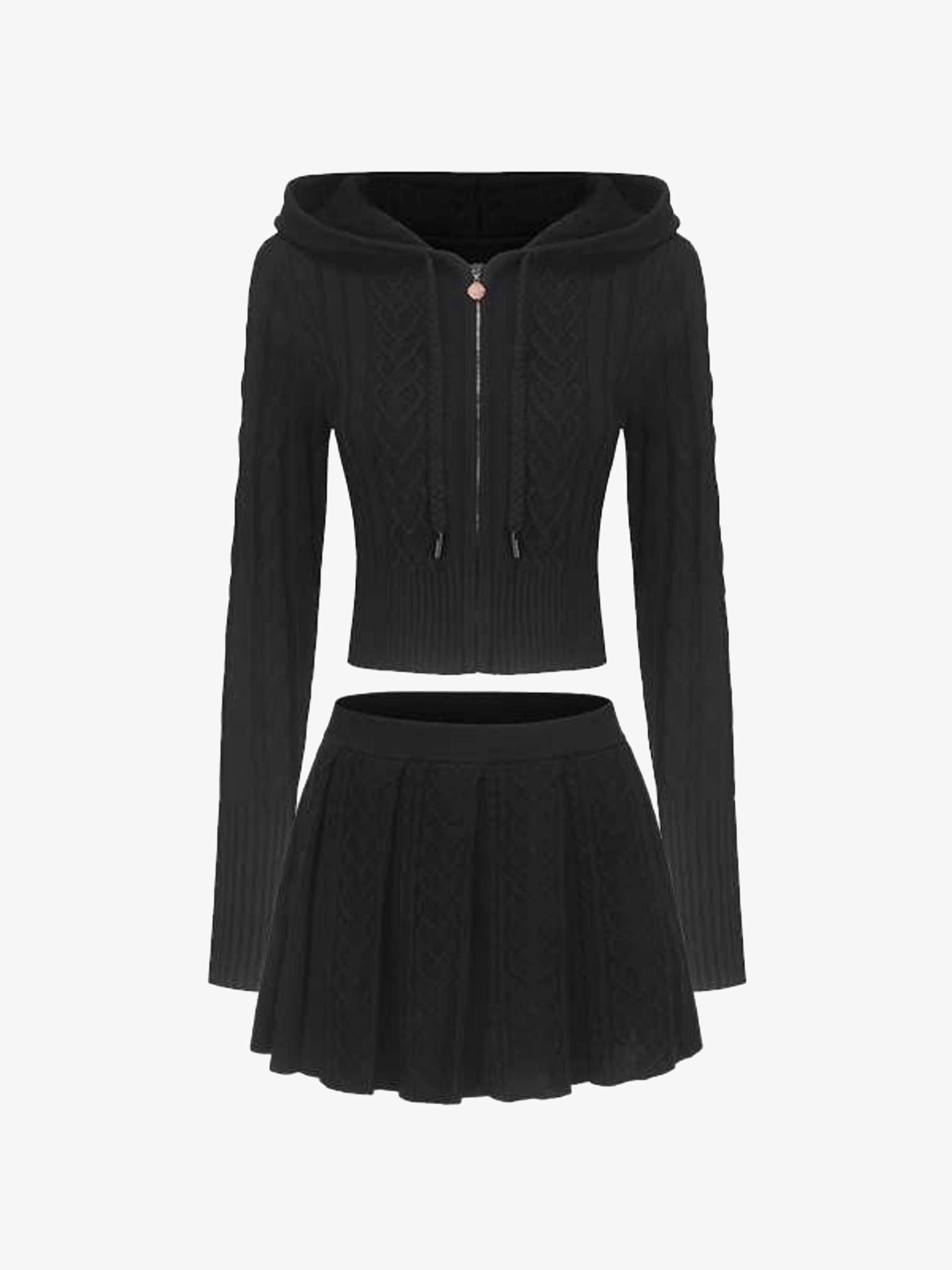 Jailina Knit Set (Black) made by Nana Jacqueline