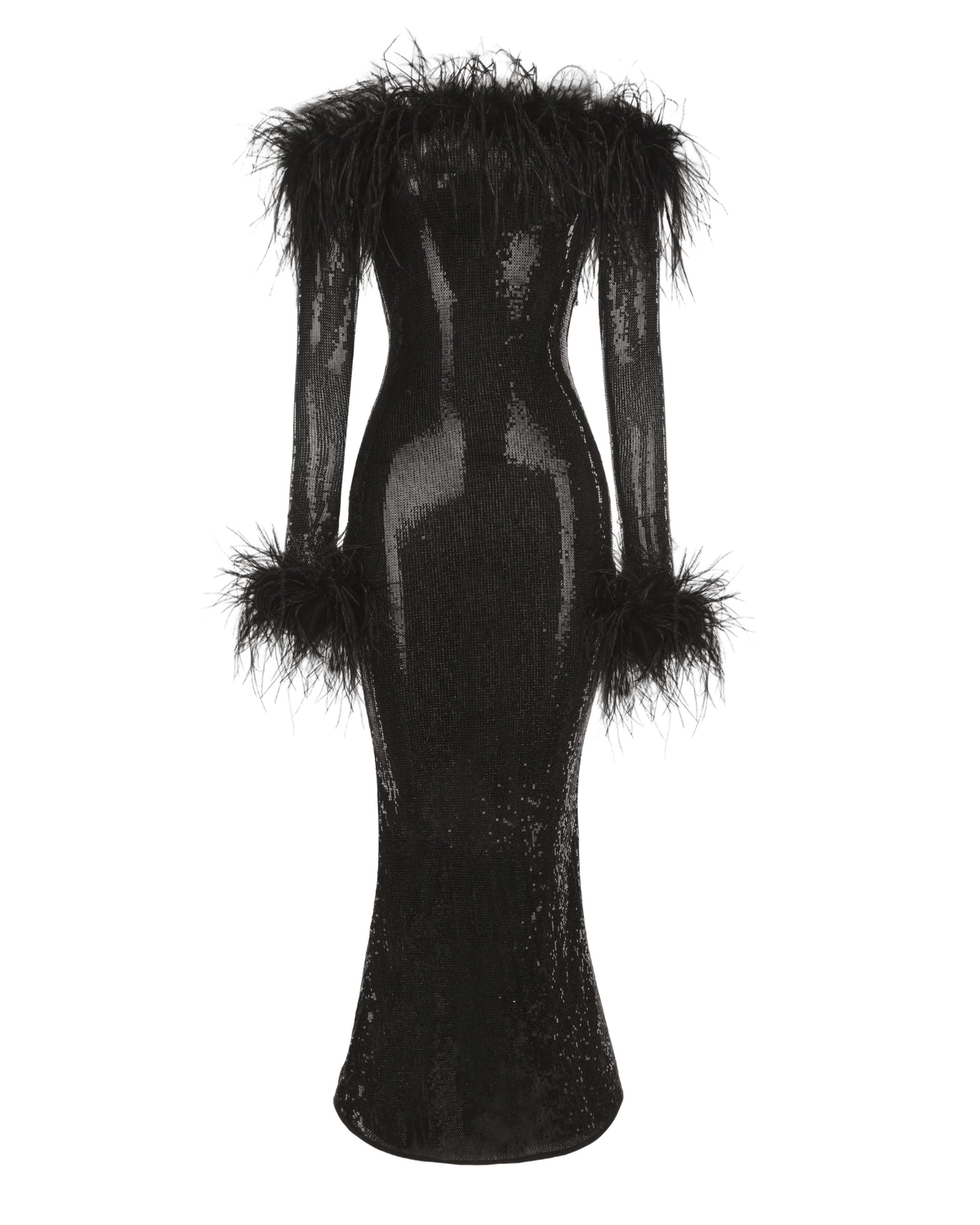 Neva Sequin Maxi Dress (Black) made by Nana Jacqueline