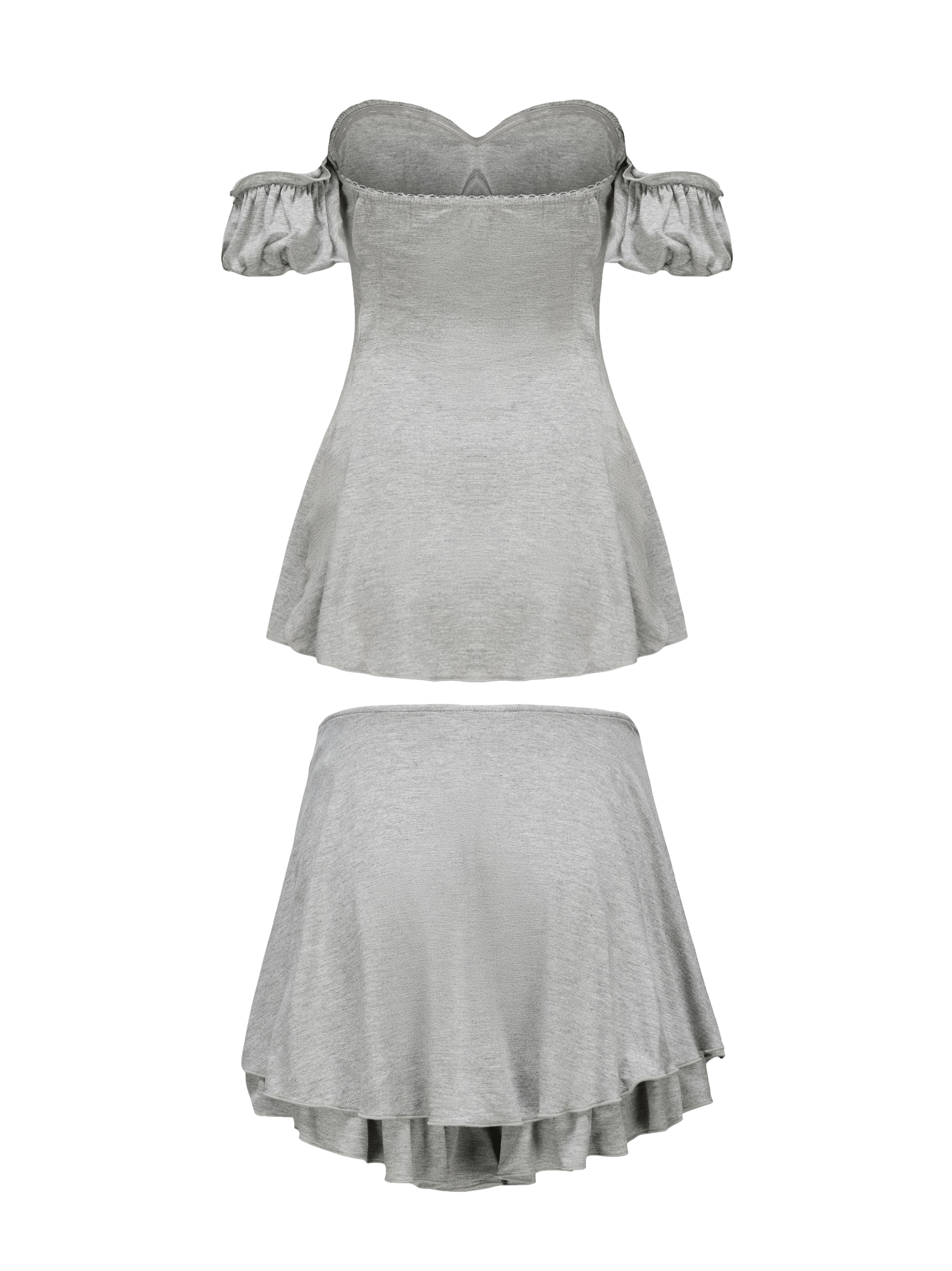 Heidi Top + Skirt (Grey) (Final Sale) in Grey made by Nana Jacqueline