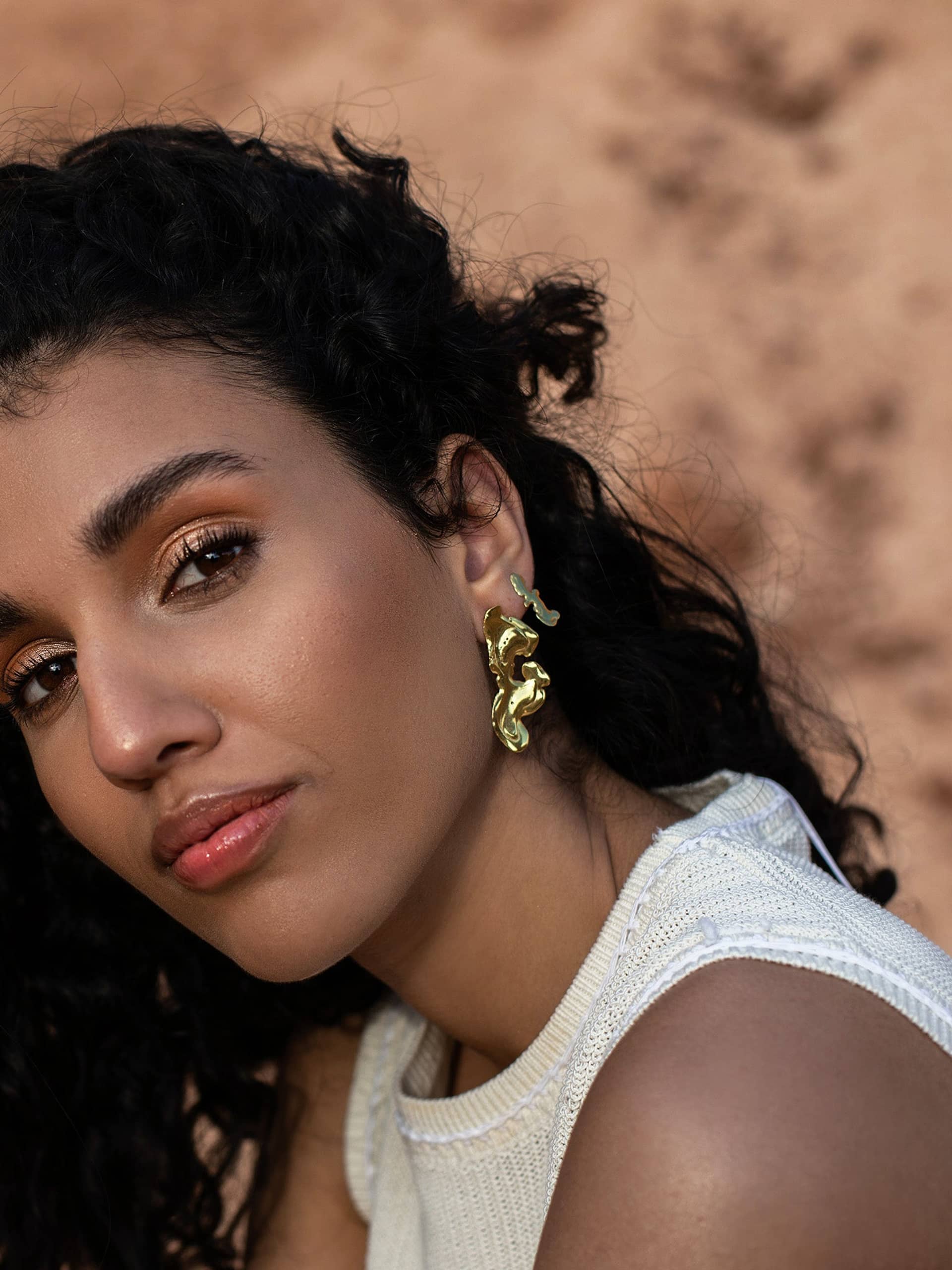 Euphoria Universe Earrings Gold in Gold made by Eva Remenyi