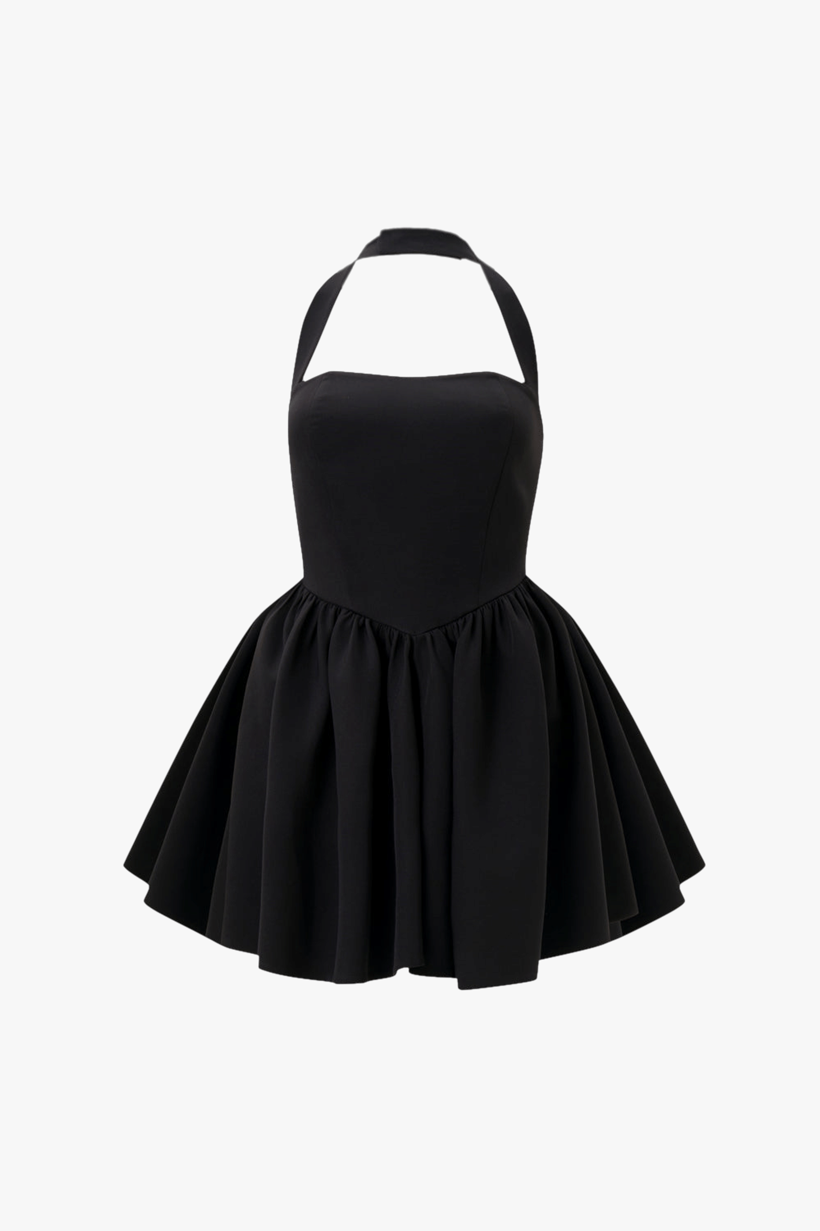 Sara Black Corset Mini Dress made by Lora Istanbul