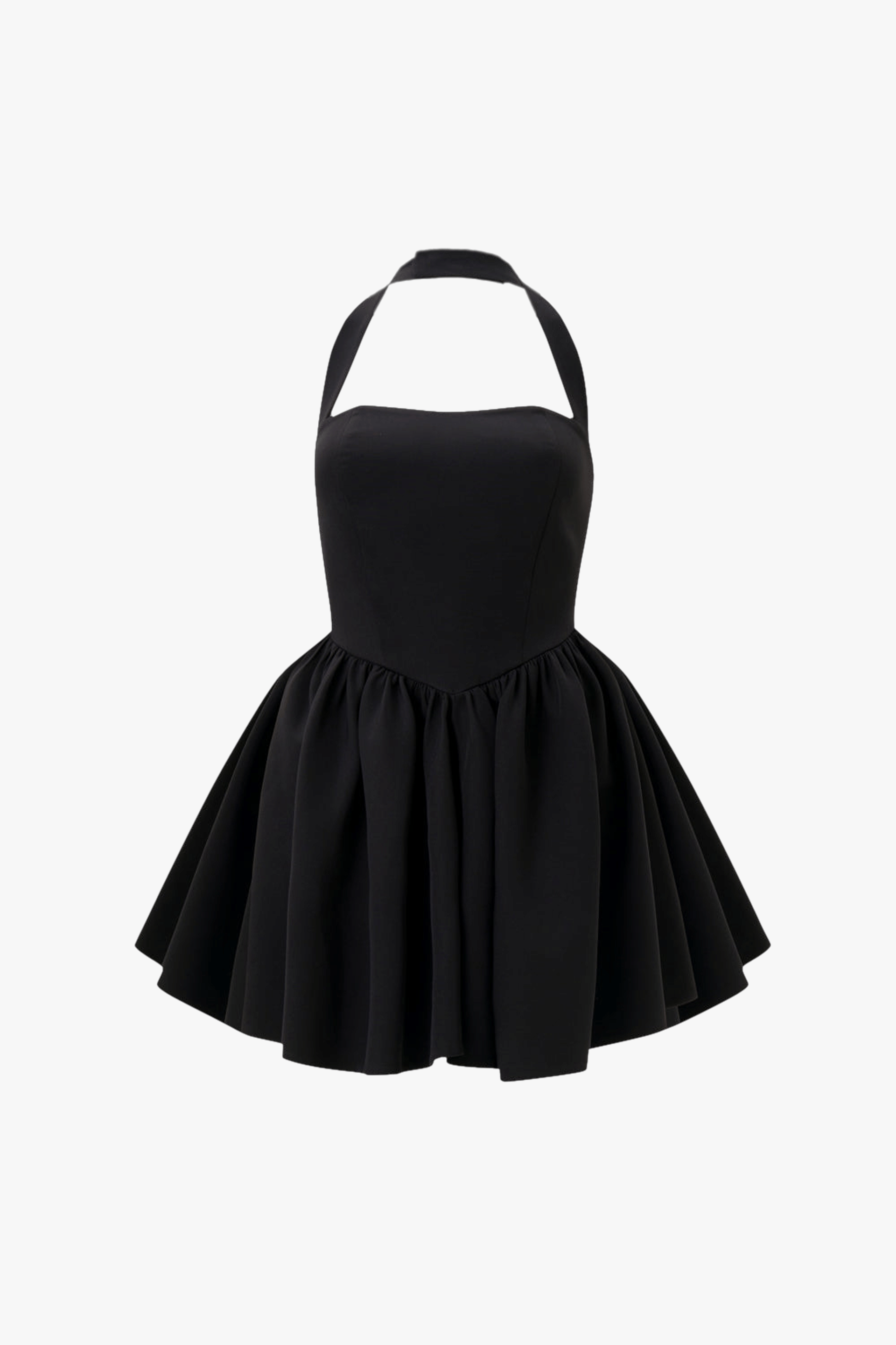 Sara Black Corset Mini Dress made by Lora Istanbul