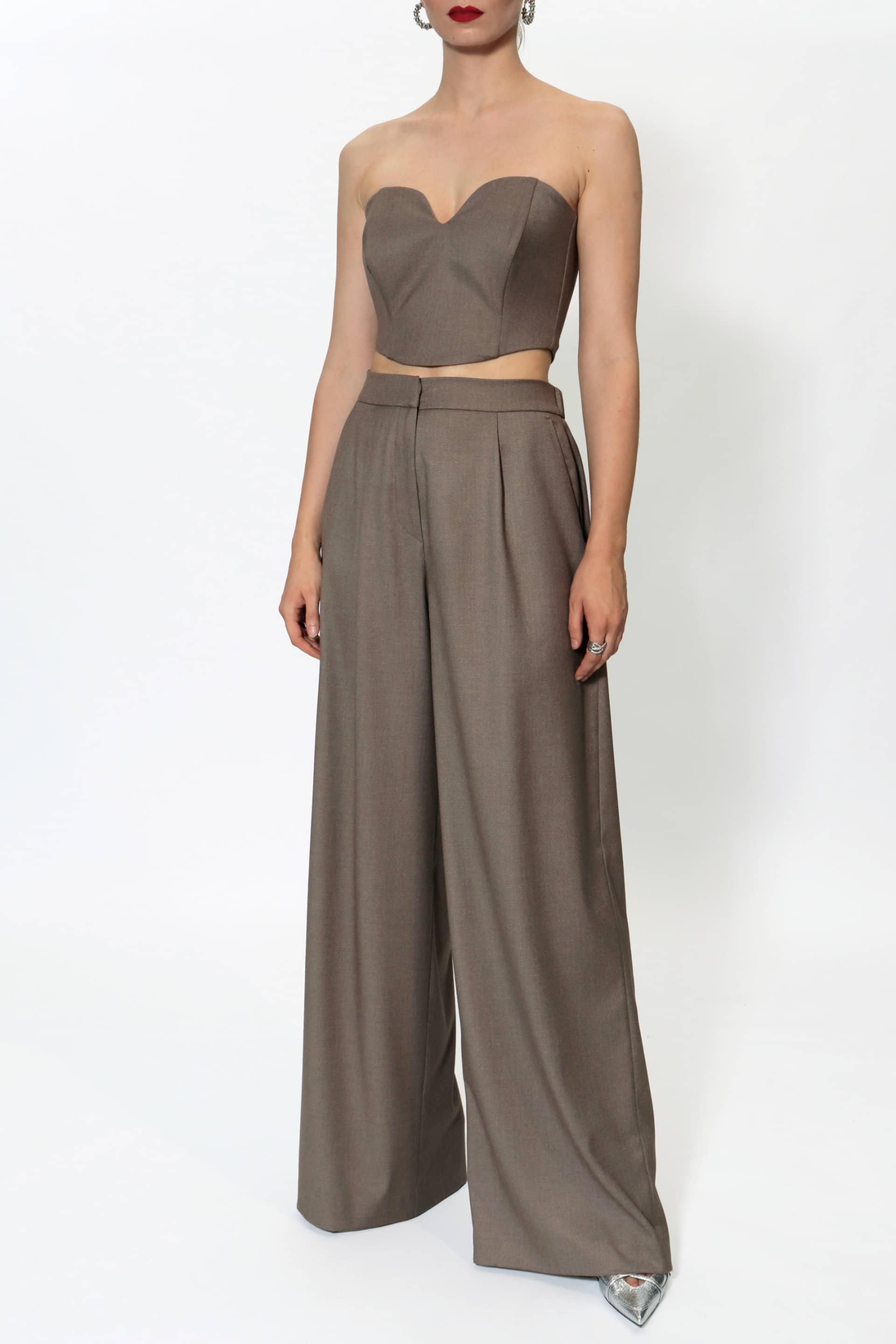 Trousers Ophelie Brown Melange made by HALEWSKI