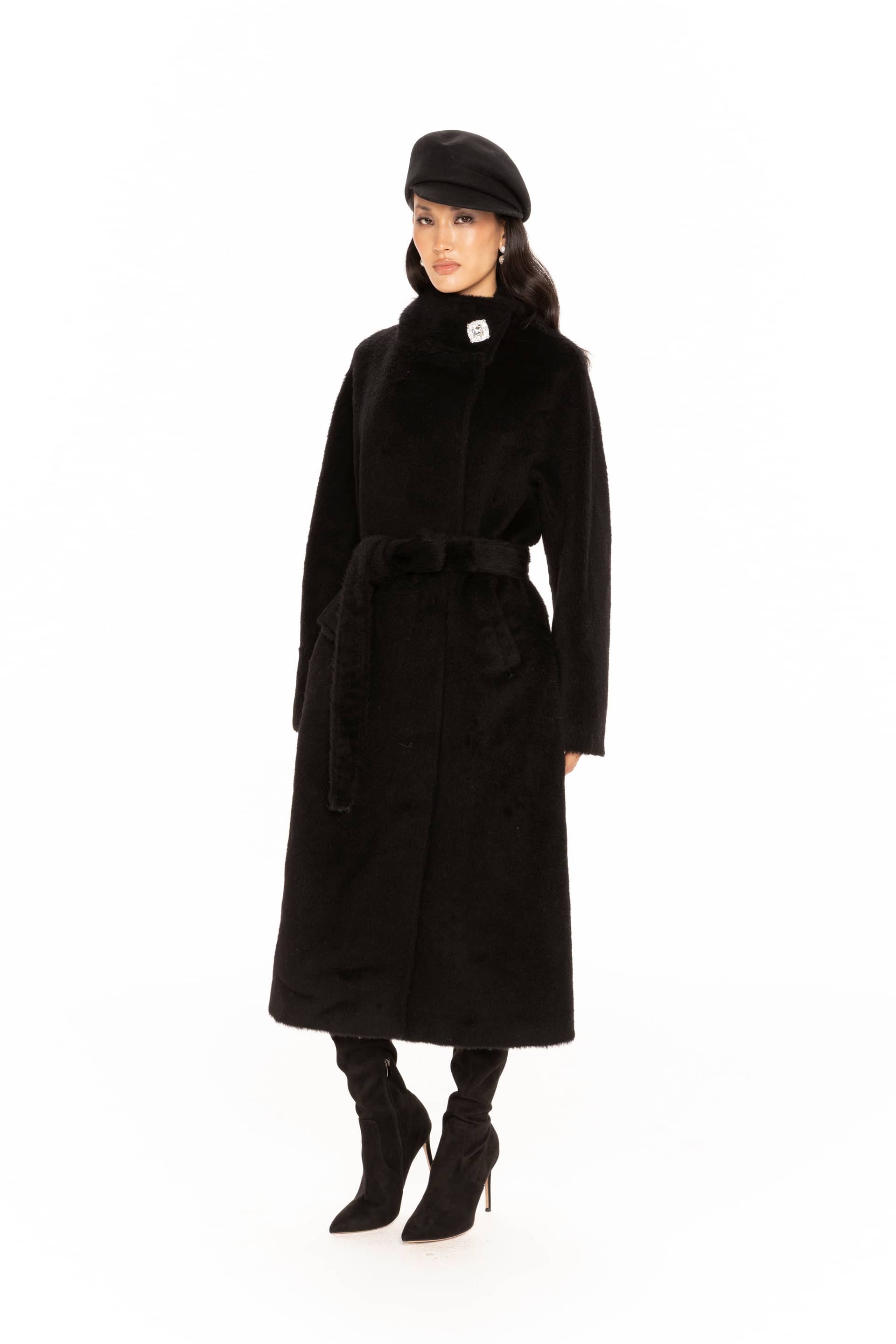 Audrey Long Coat (Black) made by Nana Jacqueline
