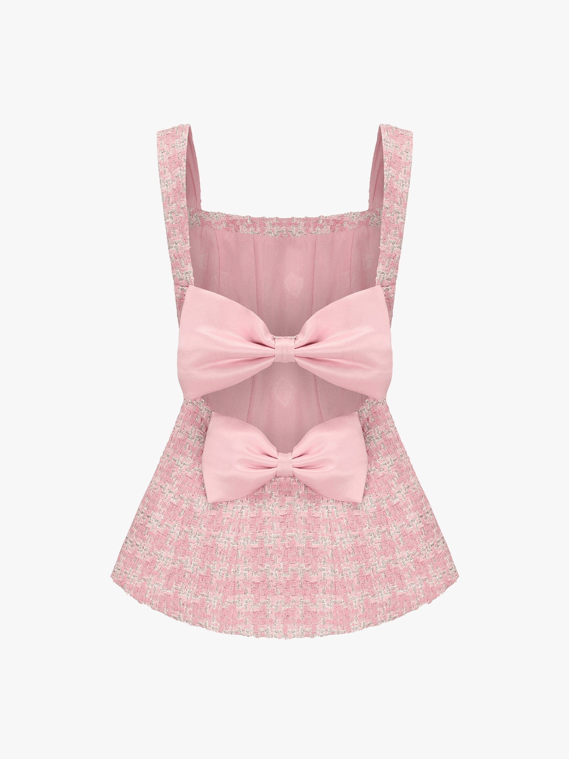 Anabella Bow Top (Pink Checkered) made by Nana Jacqueline
