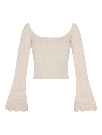 Marilú Top - Organic White in White made by Peregrina