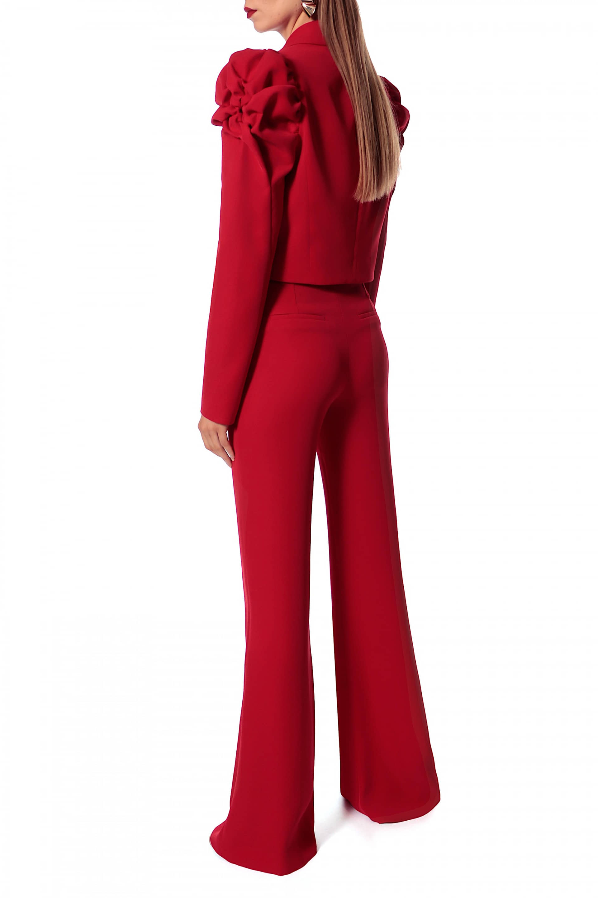 Pants Leontine Ribbon Red made by HALEWSKI