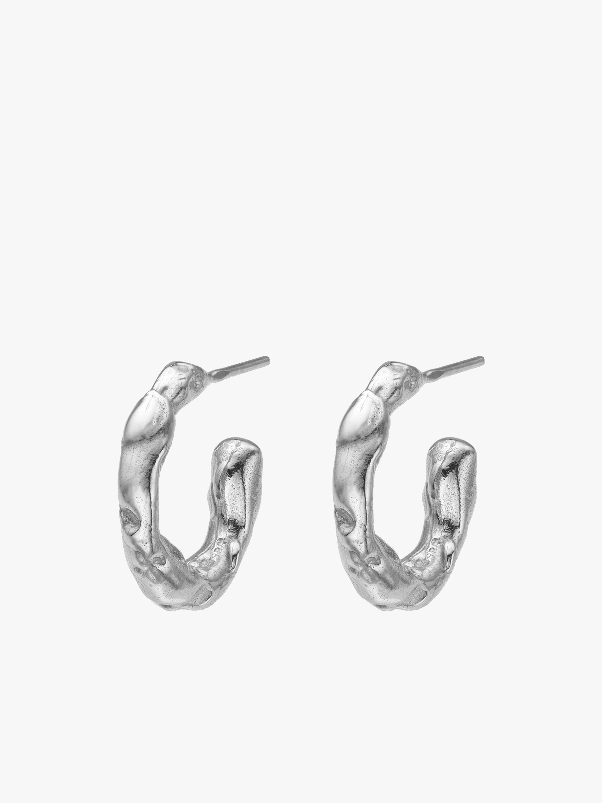 Talisman Small Hoop Earrings Silver made by Eva Remenyi