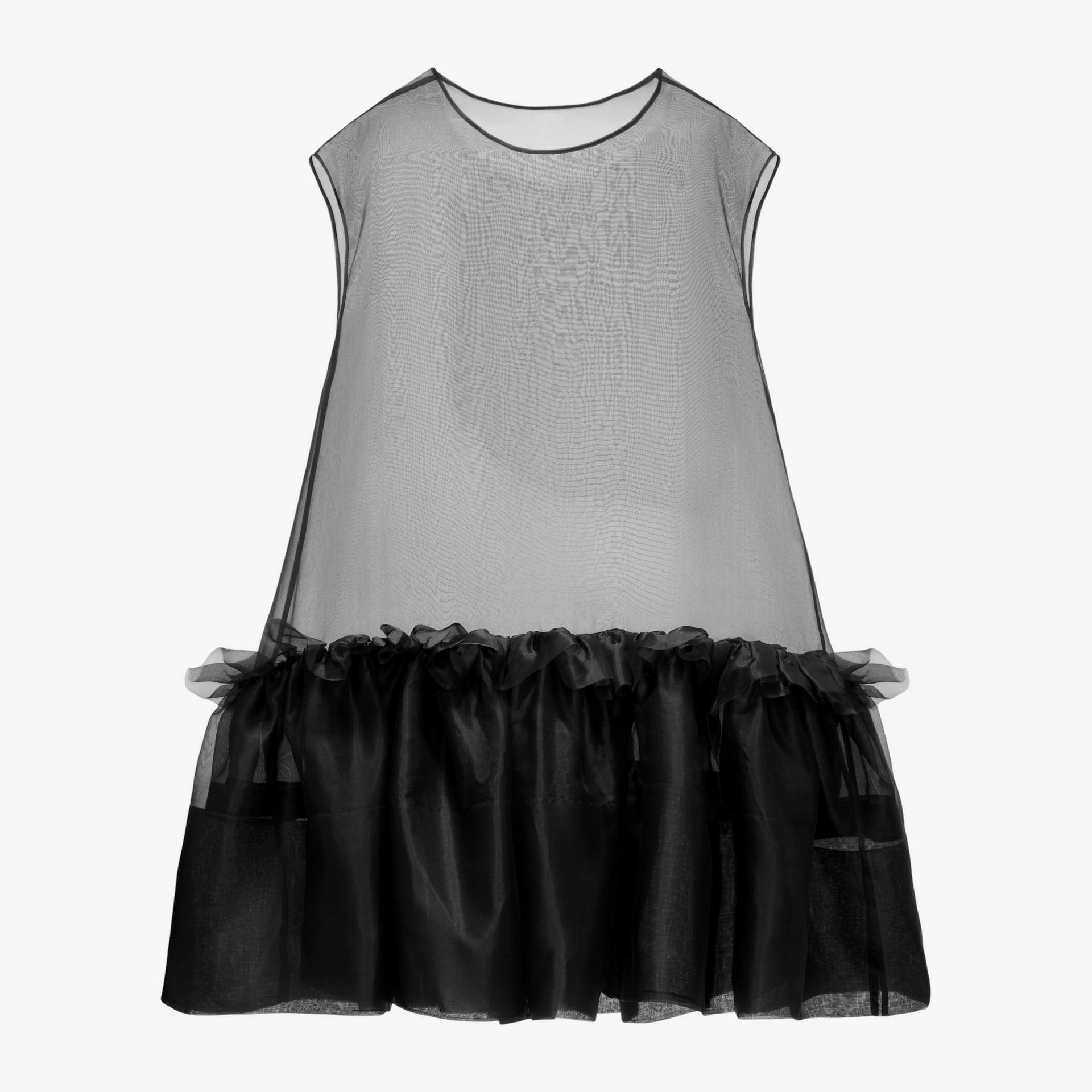 Midi Silk Dress With Ruffles made by YAVORSKA