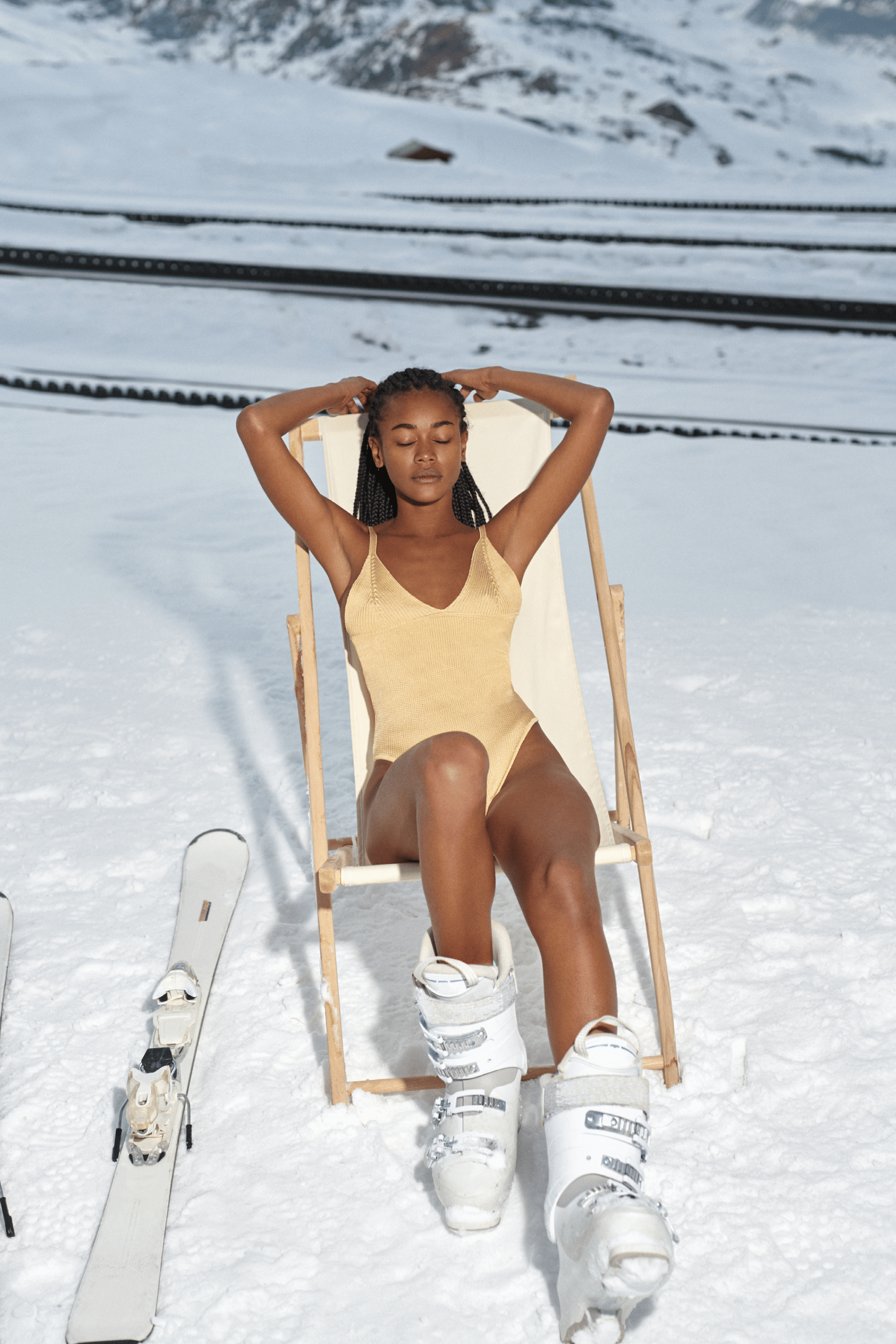 Rayo Bodysuit in Beige made by BAOBAB