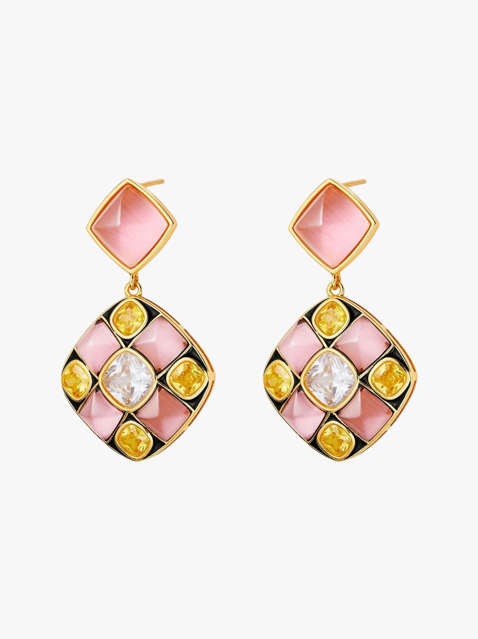 Claudia Earrings (Pink) in Pink made by Nana Jacqueline