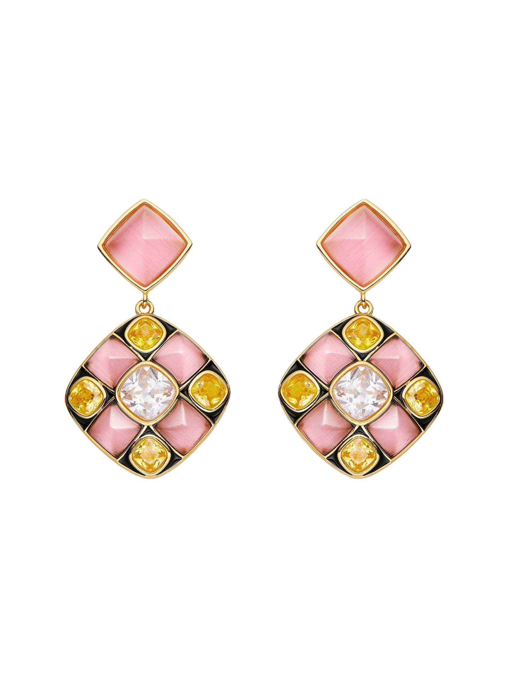 Claudia Earrings (Pink) in Pink made by Nana Jacqueline