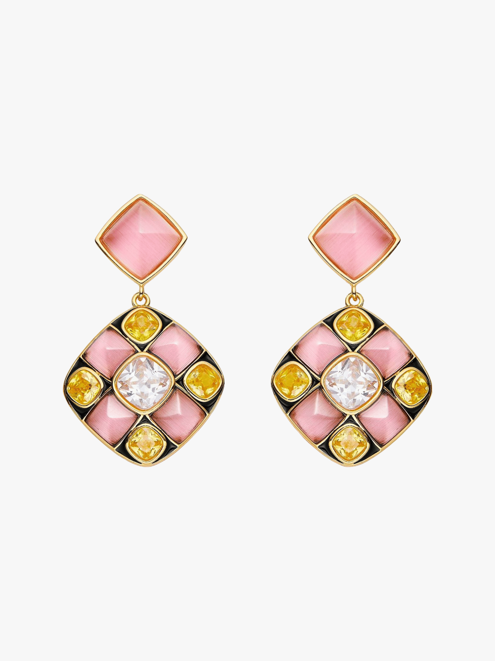 Claudia Earrings (Pink) in Pink made by Nana Jacqueline