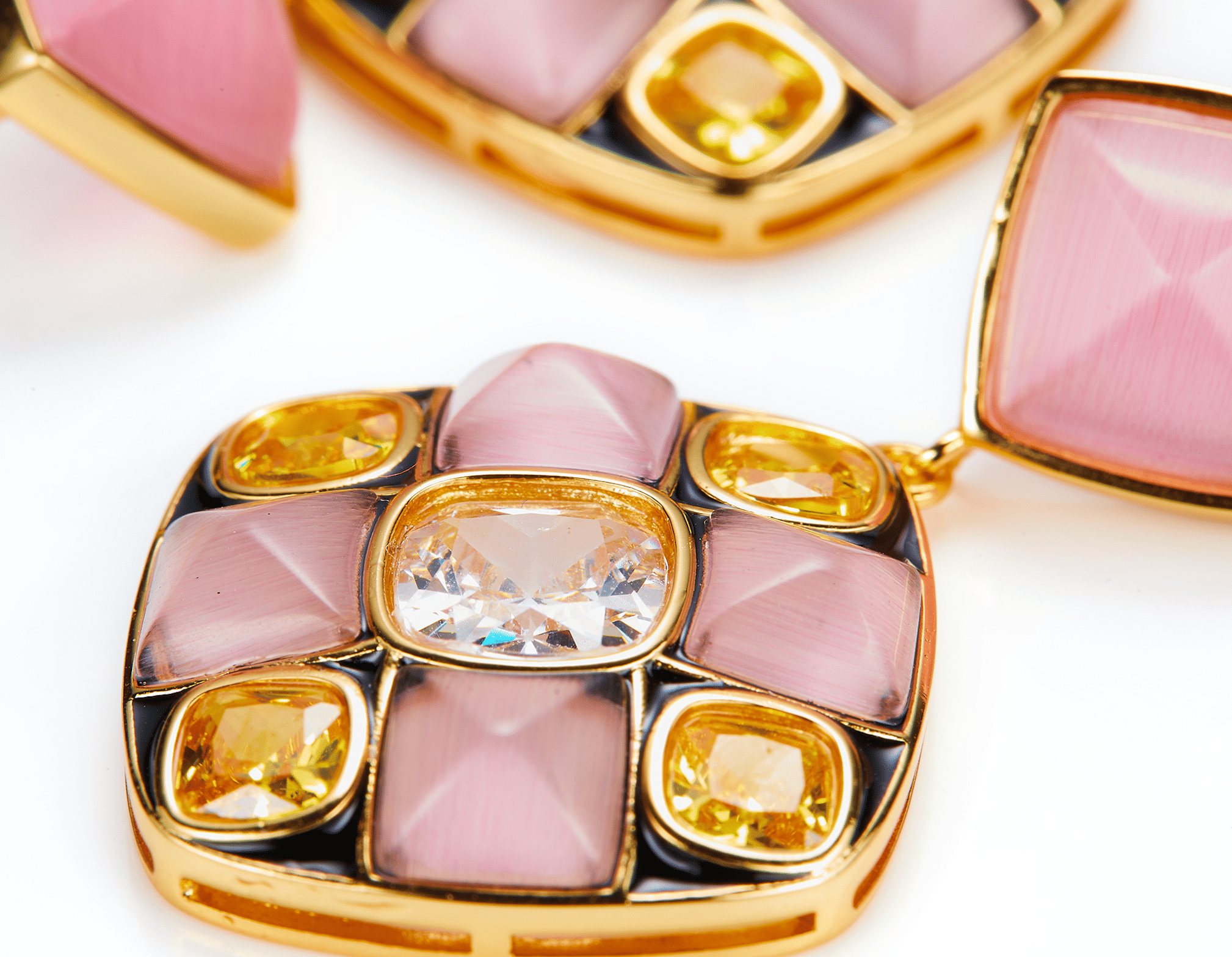 Claudia Earrings (Pink) in Pink made by Nana Jacqueline