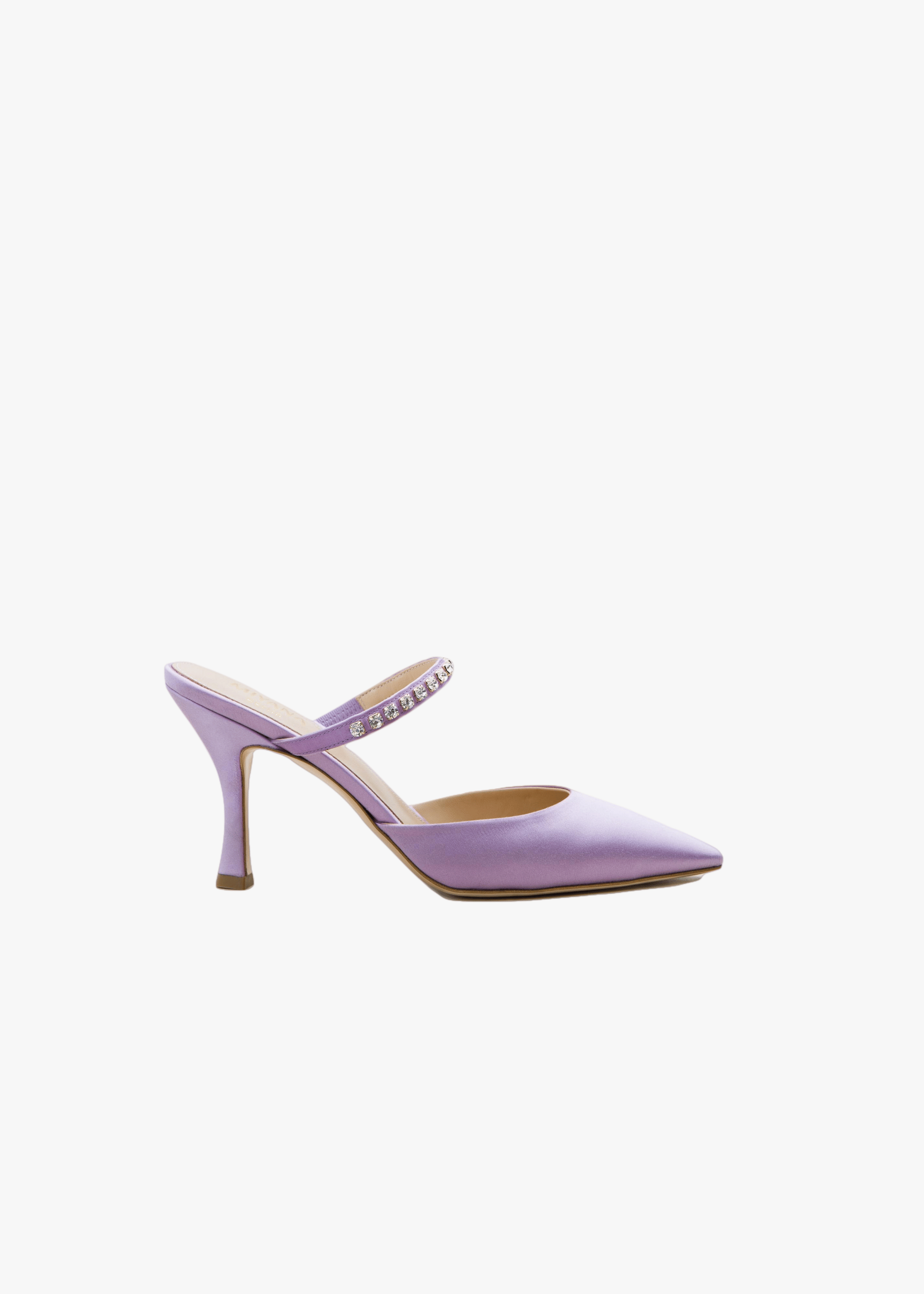 Louna Mules in Purple made by Miyana Berlin