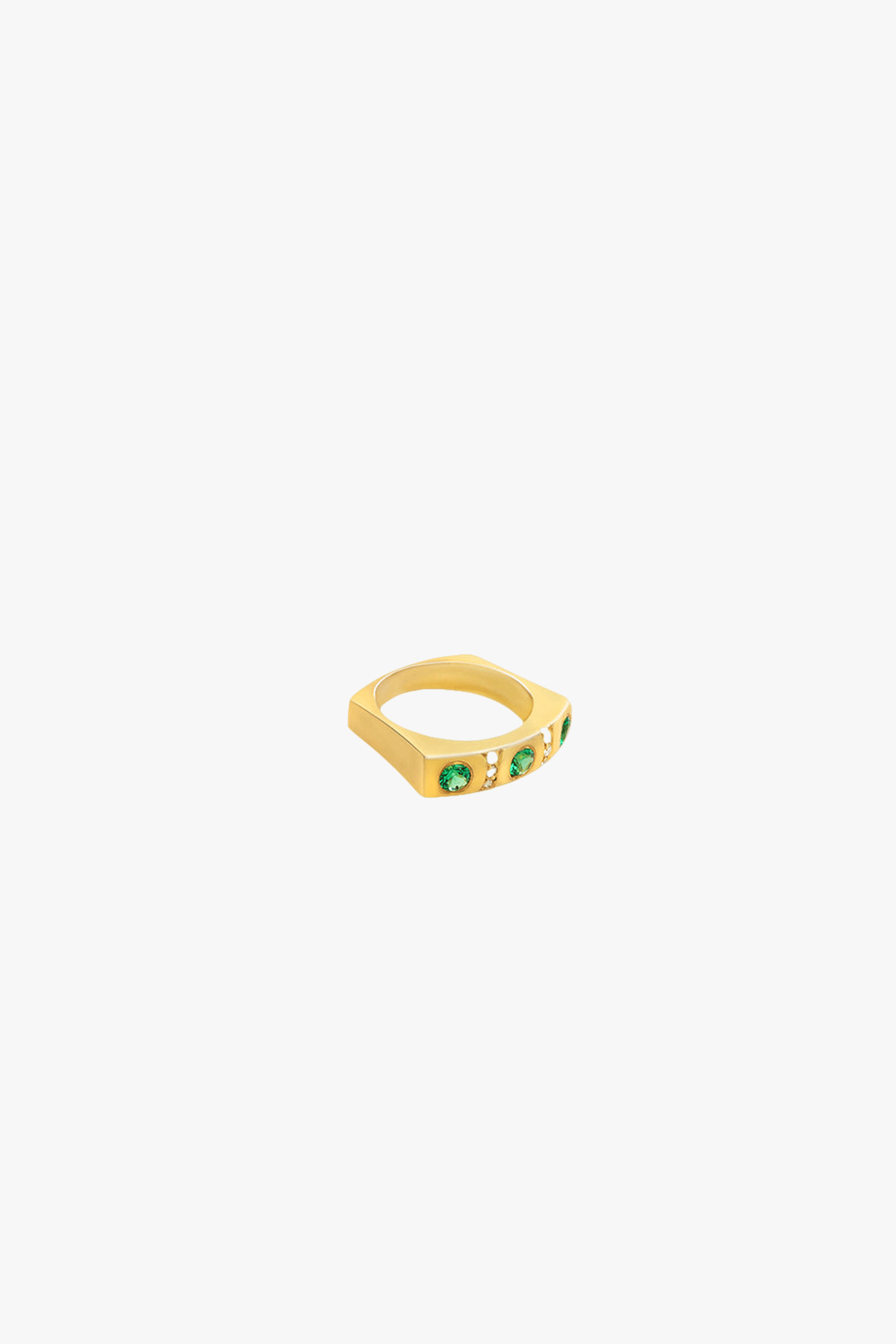 Emerald Diamong Gold Ring made by Lora Istanbul