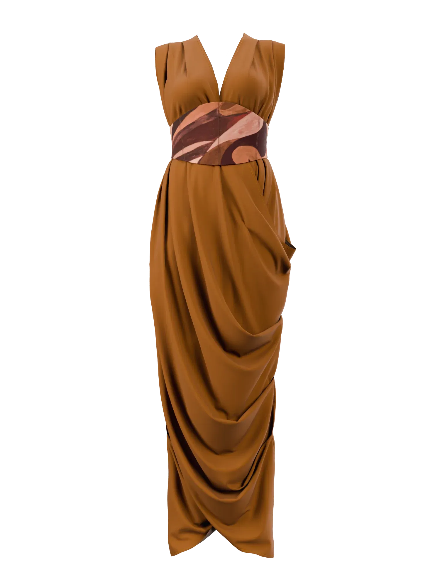 ADI KNIT KAFTAN - CAMEL made by Andrea Iyamah