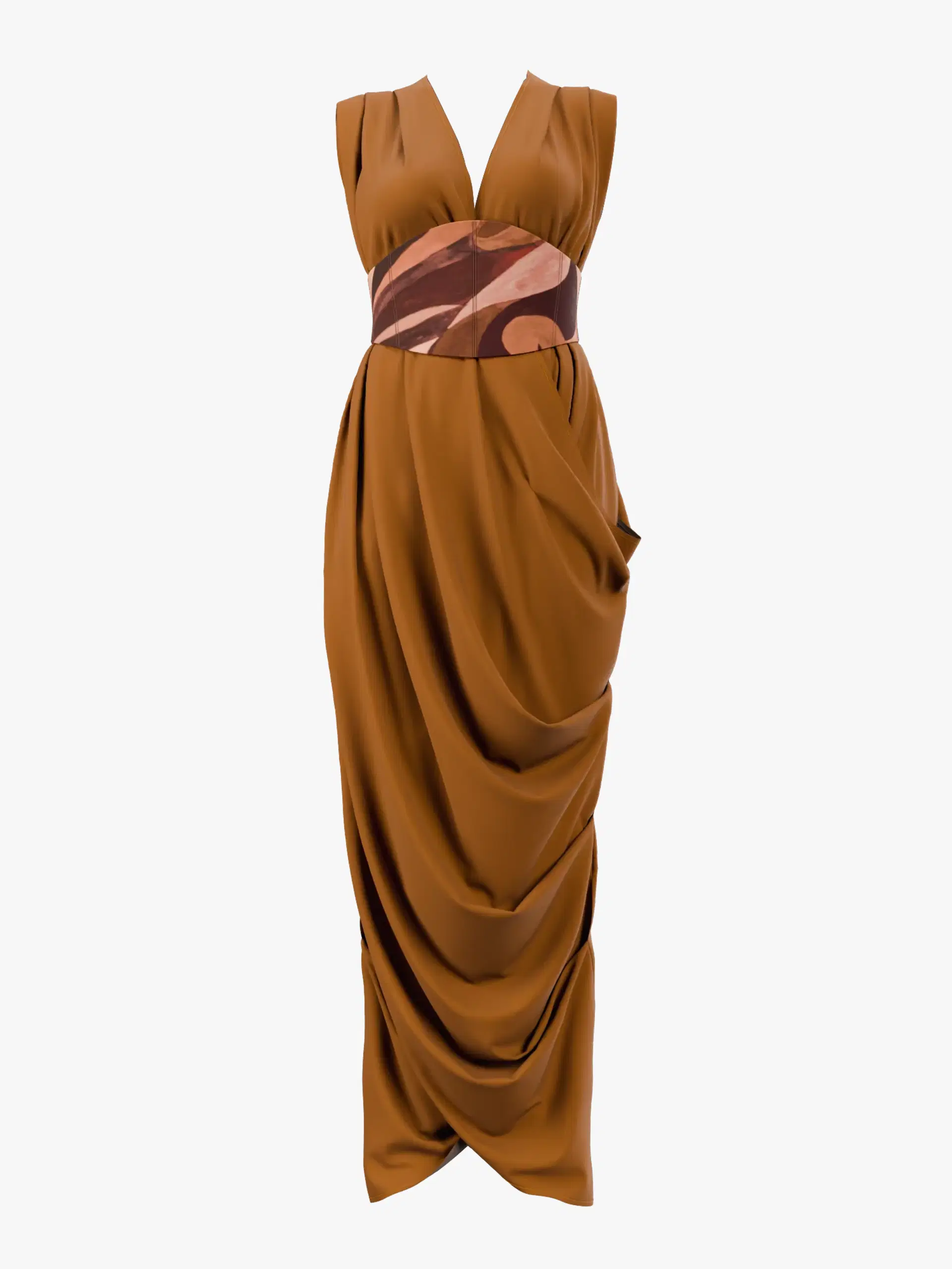 ADI KNIT KAFTAN - CAMEL made by Andrea Iyamah