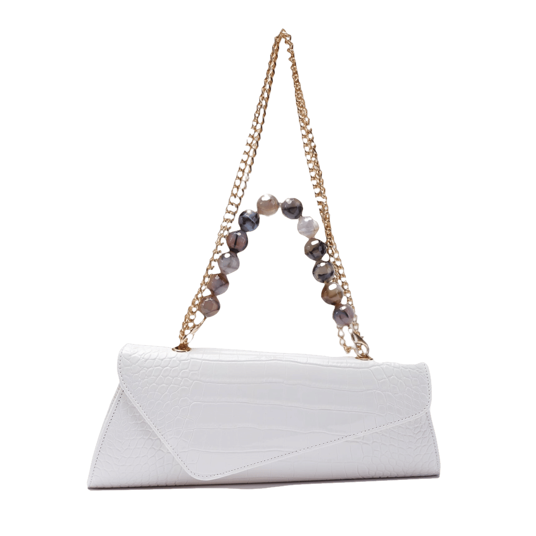 Ghalia - White - Clutch made by ALIEL