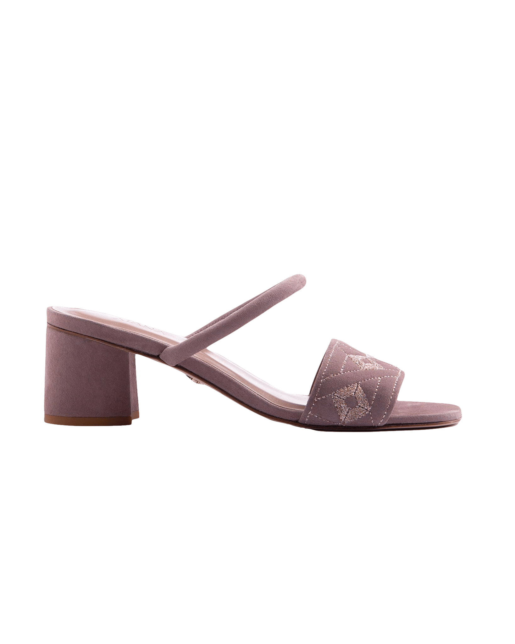 Quilted Diamond Mule 55 Grey in Grey made by ATANA