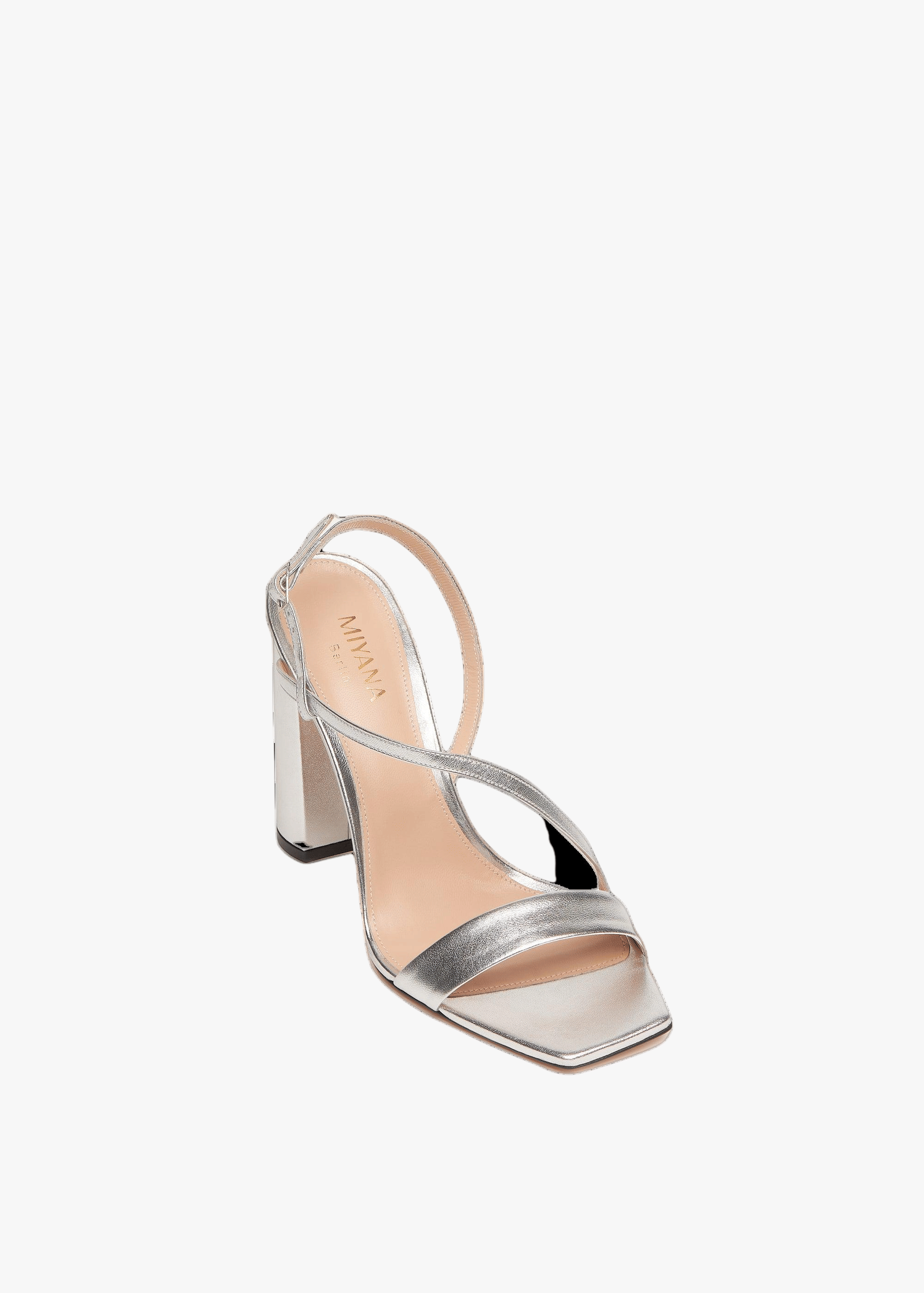 Kaia Sandals in Silver made by Miyana Berlin