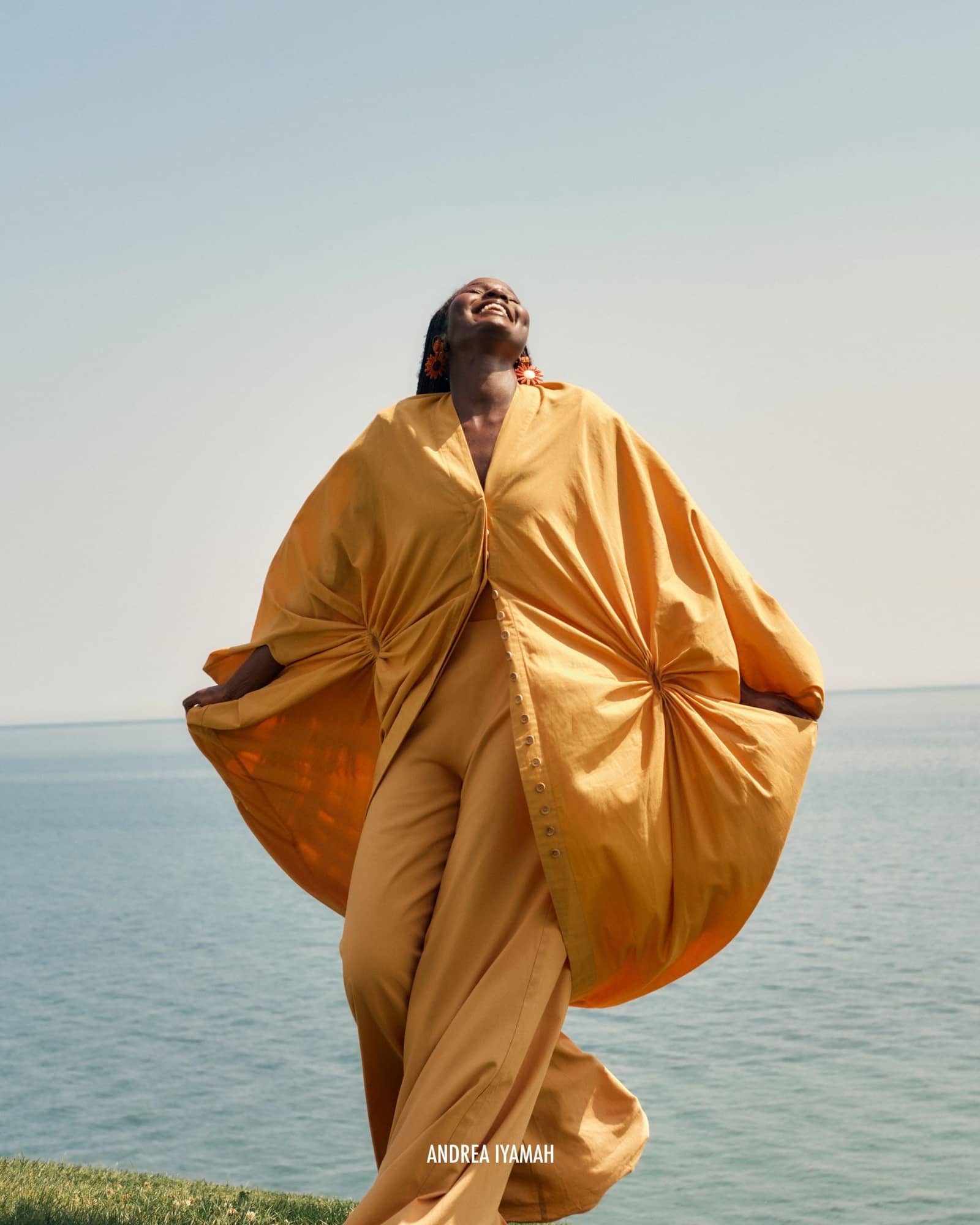 LABU ROBE - MUSTARD made by Andrea Iyamah