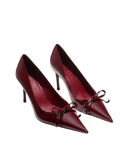 Audrina Bow Heels (Red) made by Nana Jacqueline