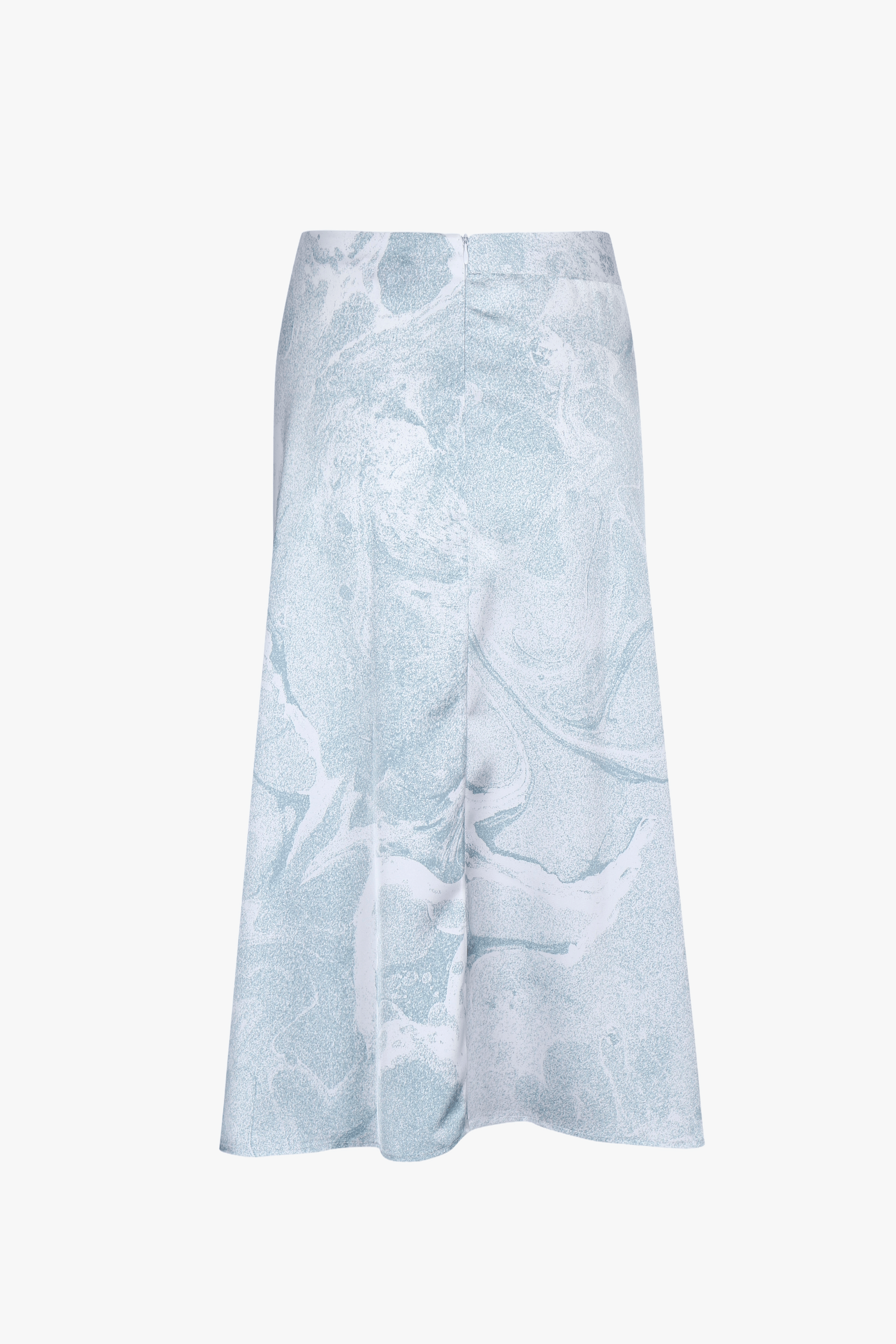 WHITE &GREEN MARBLED WATER LILY DRAPE SKIRT made by YIBRI