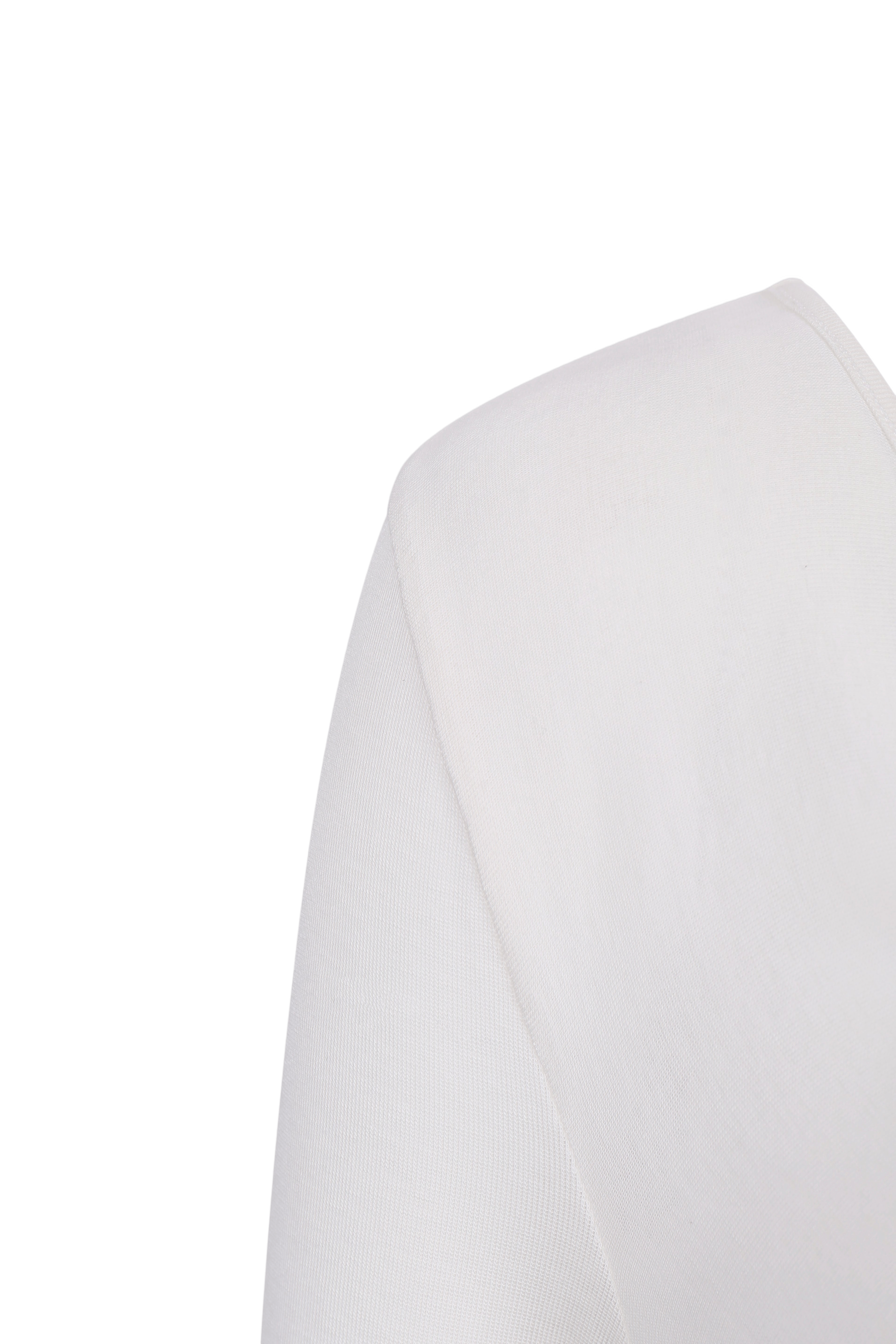 WHITE TWISTED LONG JERSEY SLEEVE TOP made by YIBRI