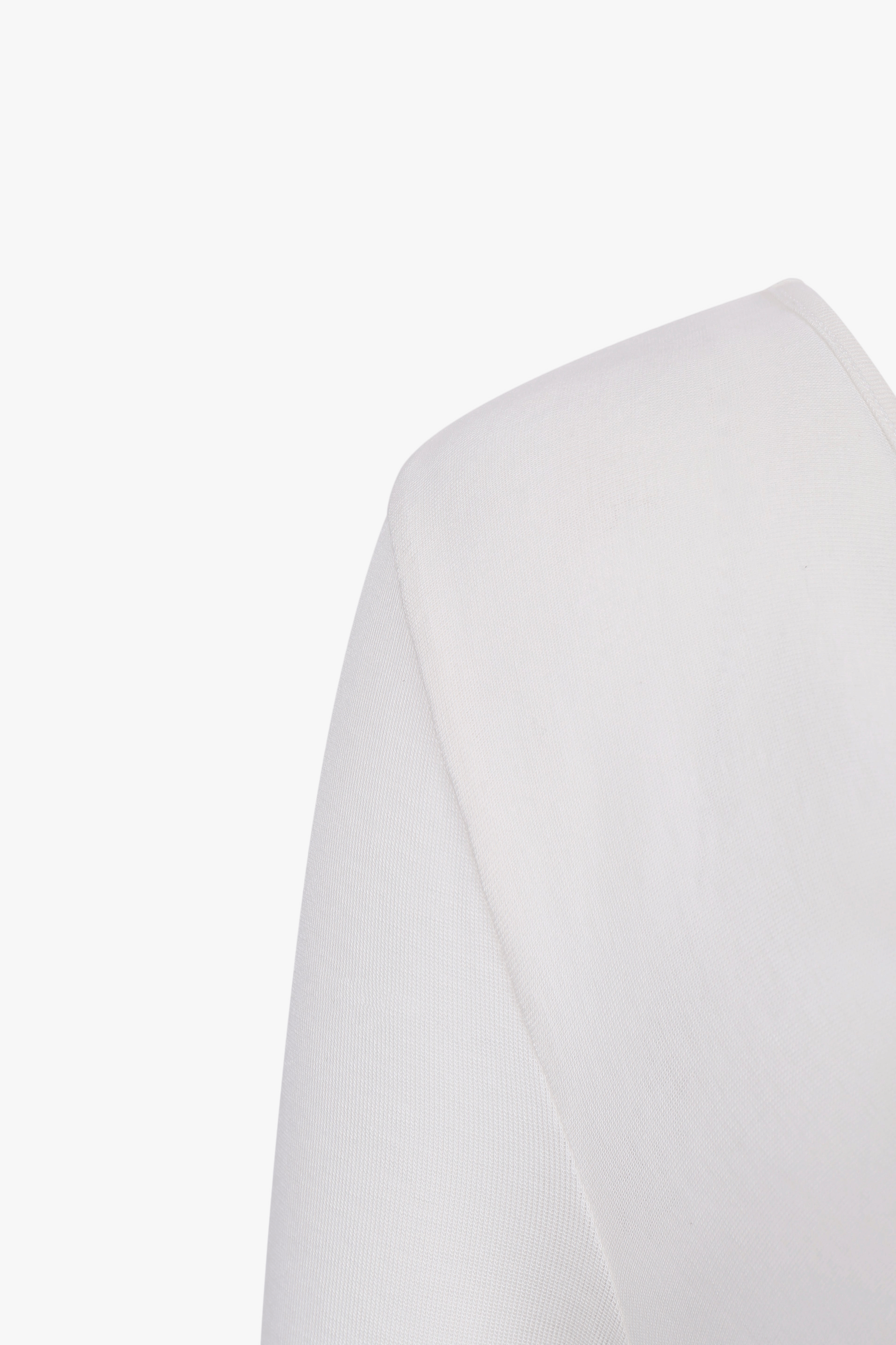 WHITE TWISTED LONG JERSEY SLEEVE TOP made by YIBRI