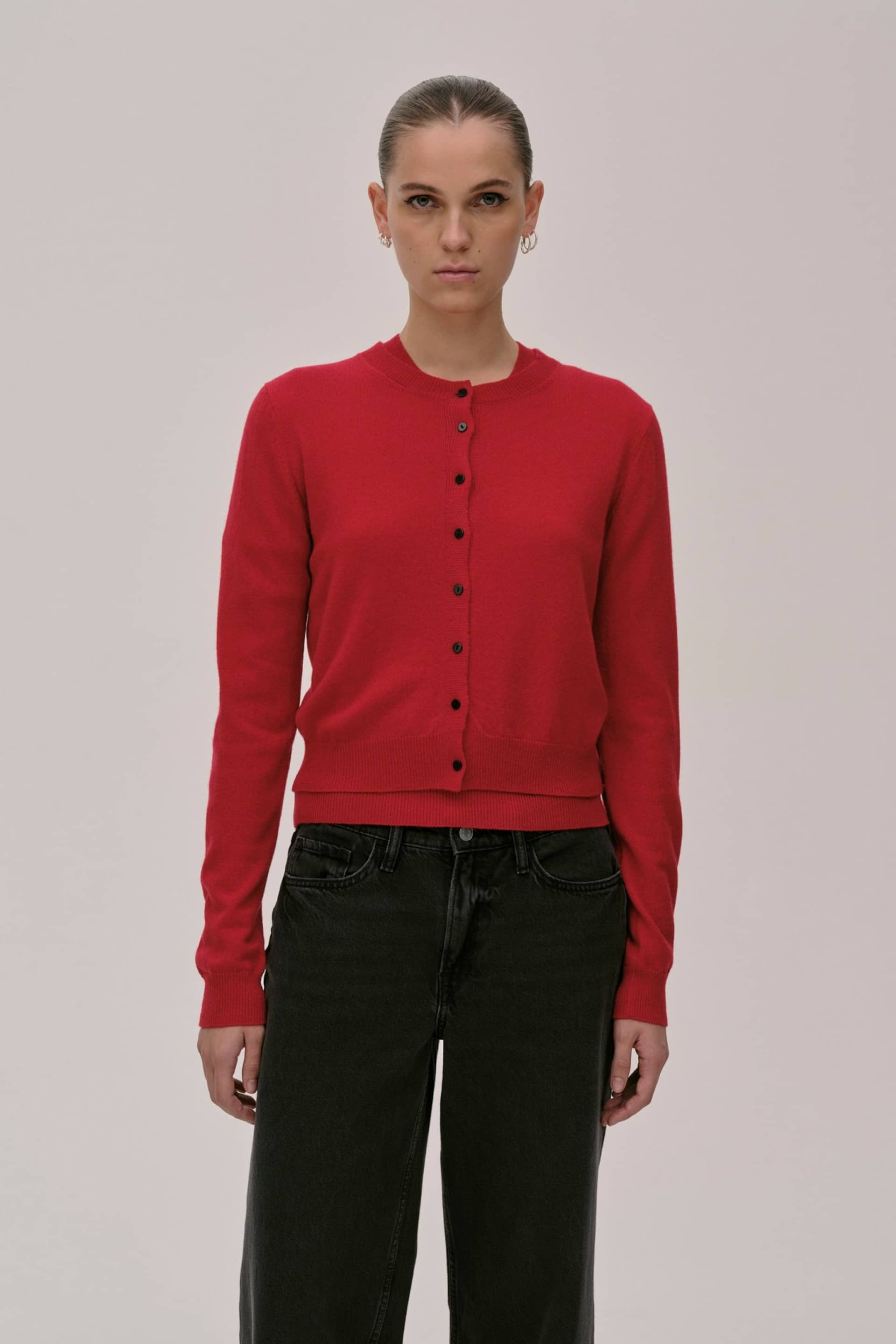 Roselle Knit Cardigan - Red made by HERSKIND