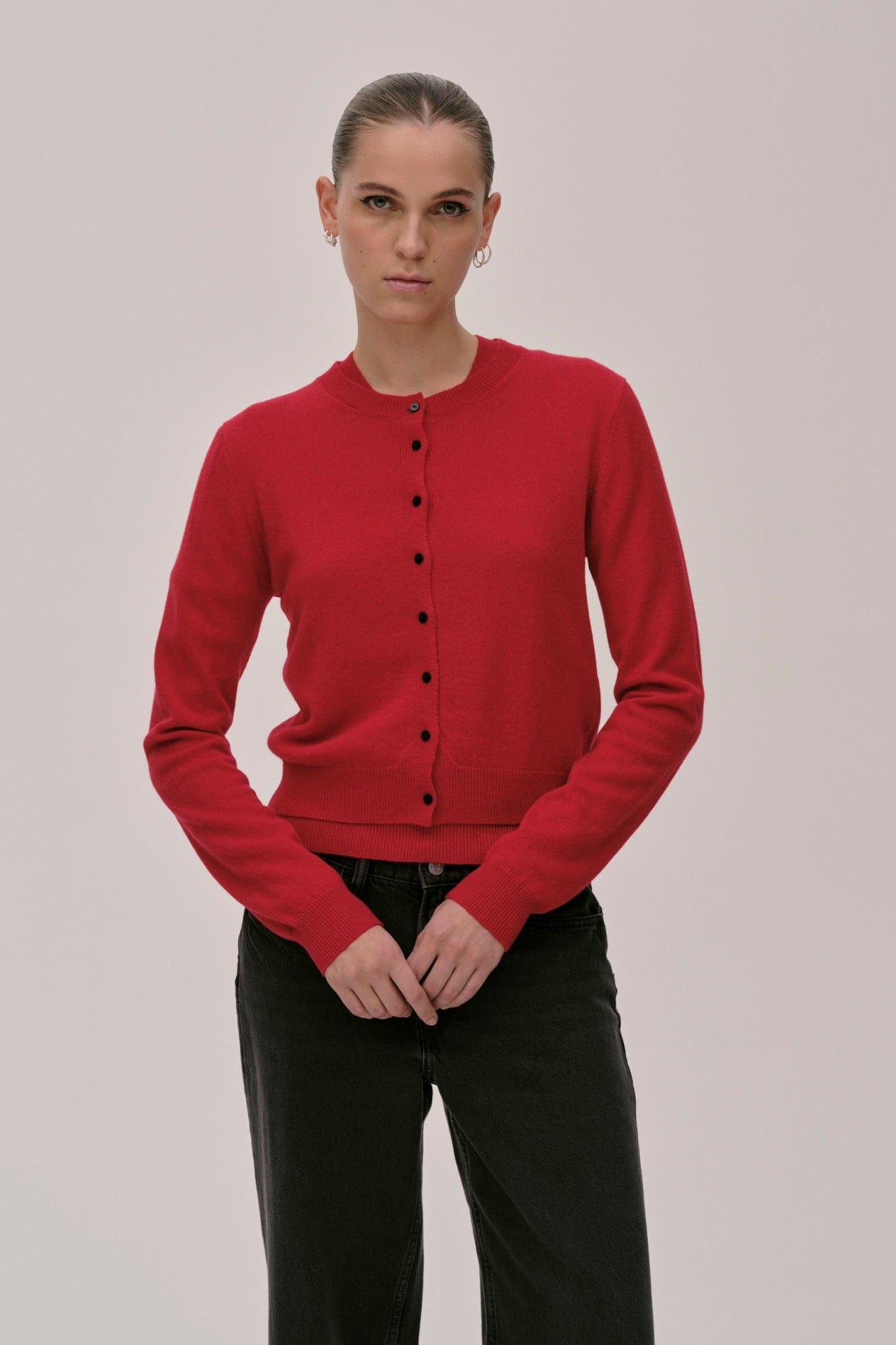 Roselle Knit Cardigan - Red made by HERSKIND