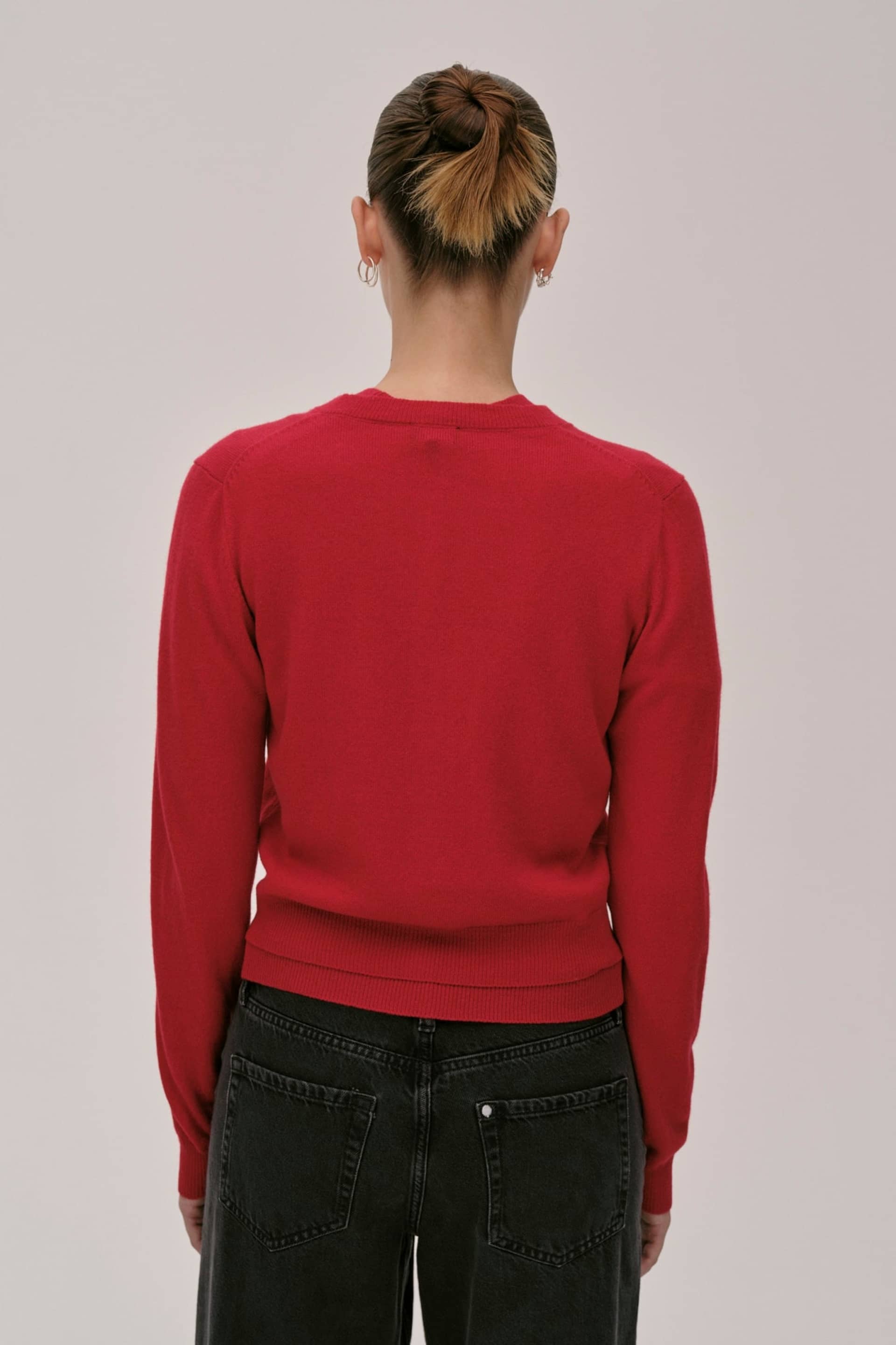 Roselle Knit Cardigan - Red made by HERSKIND