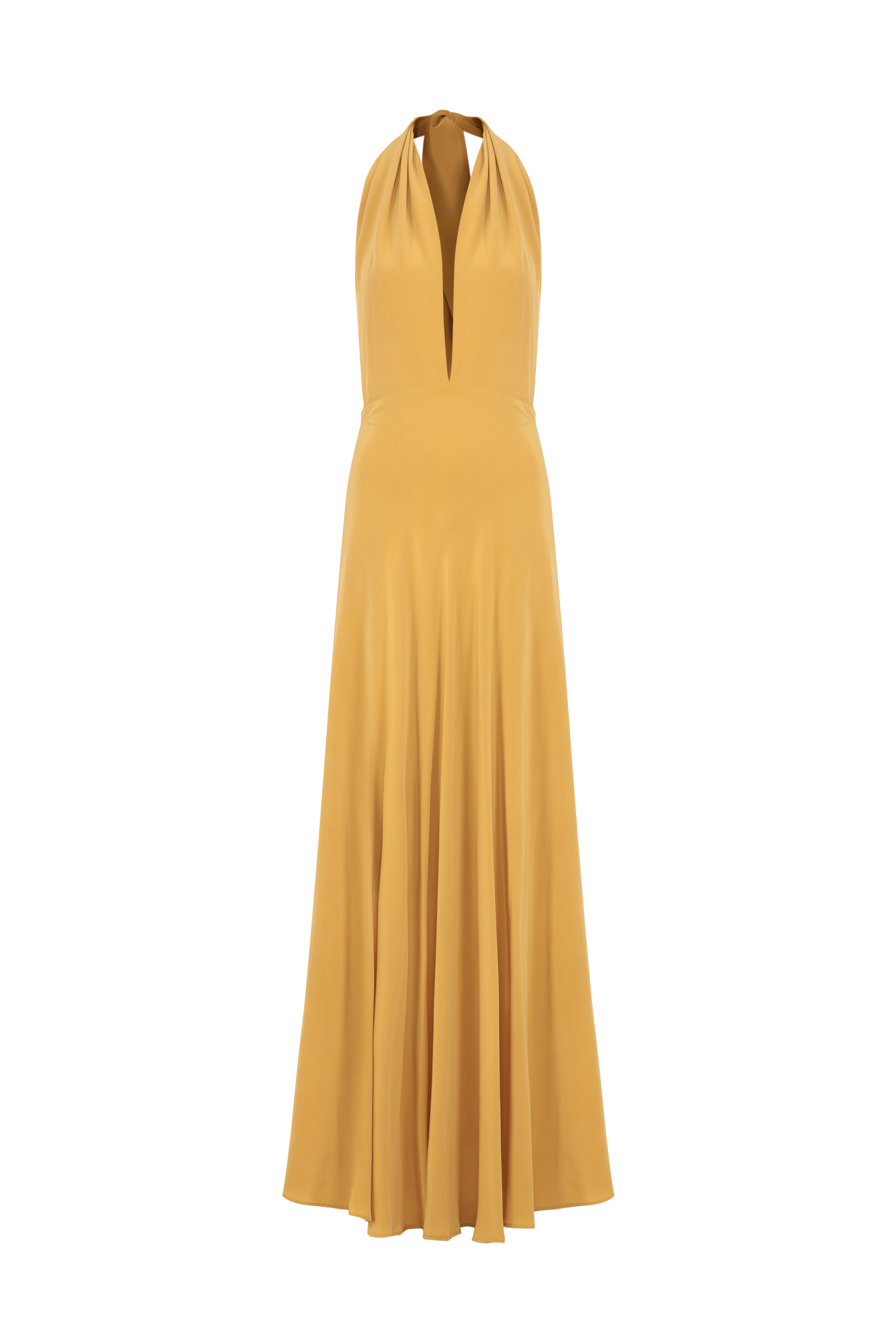 Long silk dress - Eden Yellow made by MORACÉE