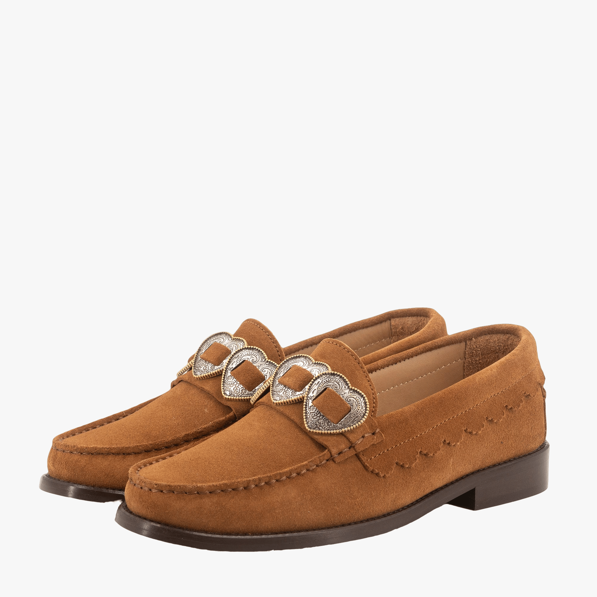 ELIA BROWN SUEDE LOAFERS made by Toral