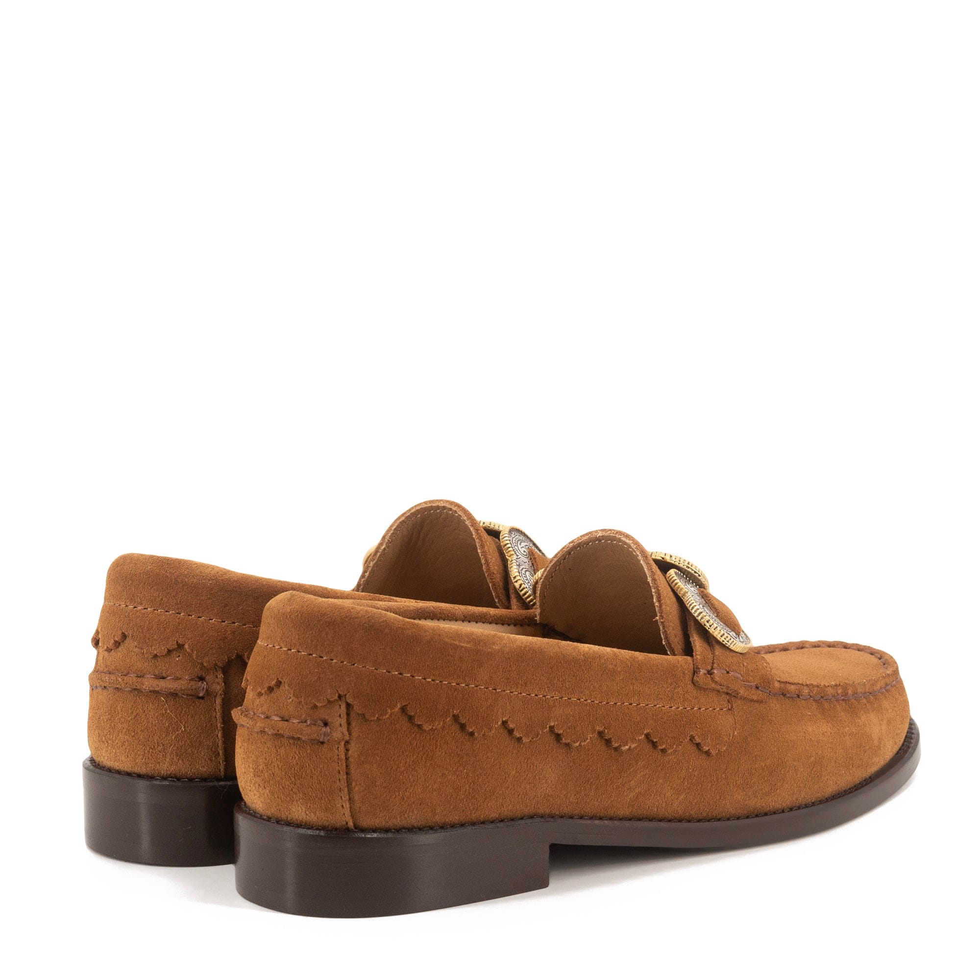 ELIA BROWN SUEDE LOAFERS made by Toral