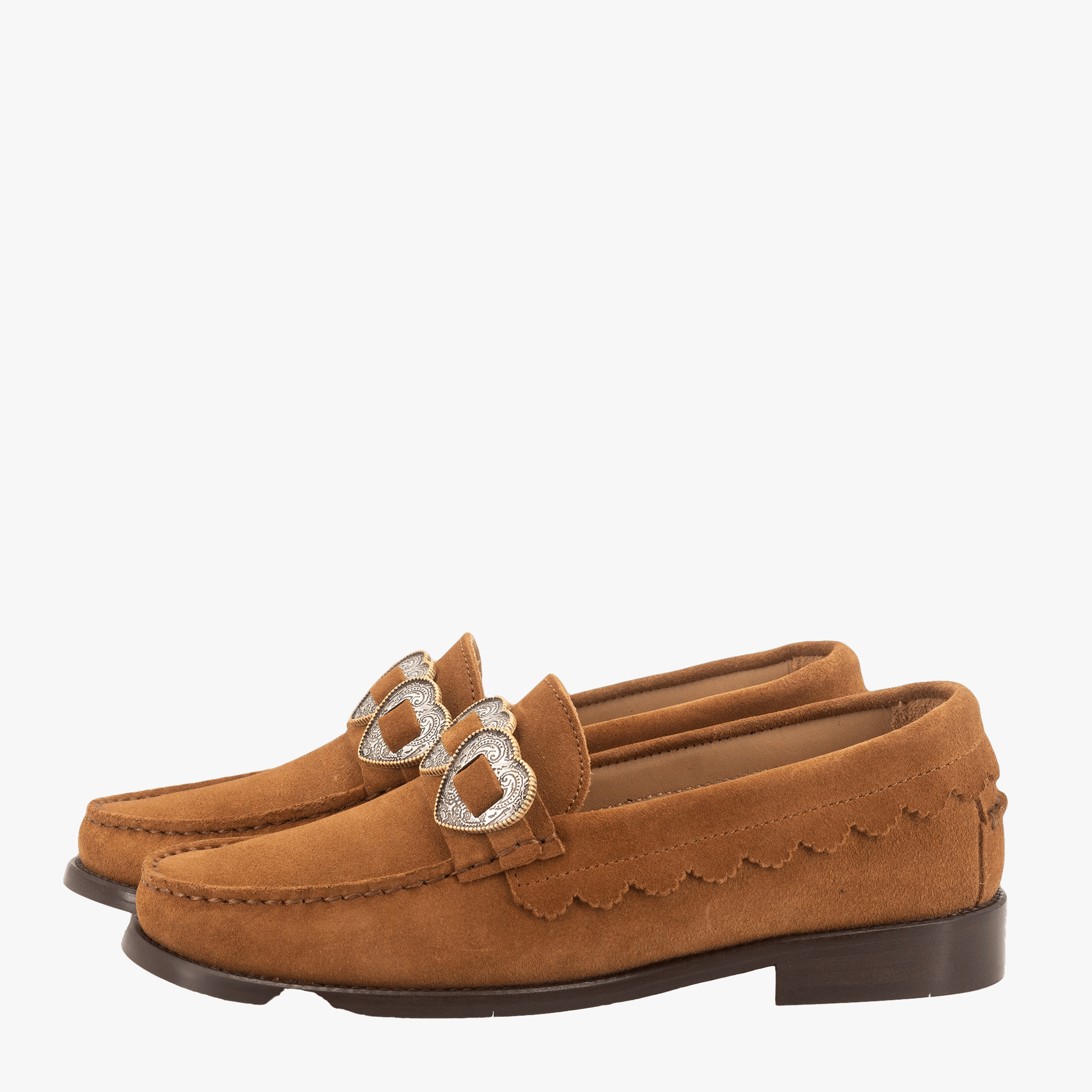 ELIA BROWN SUEDE LOAFERS made by Toral