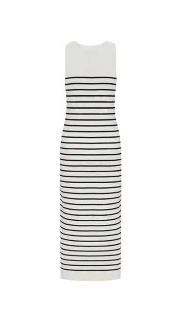 STRIPED TANK DRESS in Black made by CRUSH Collection