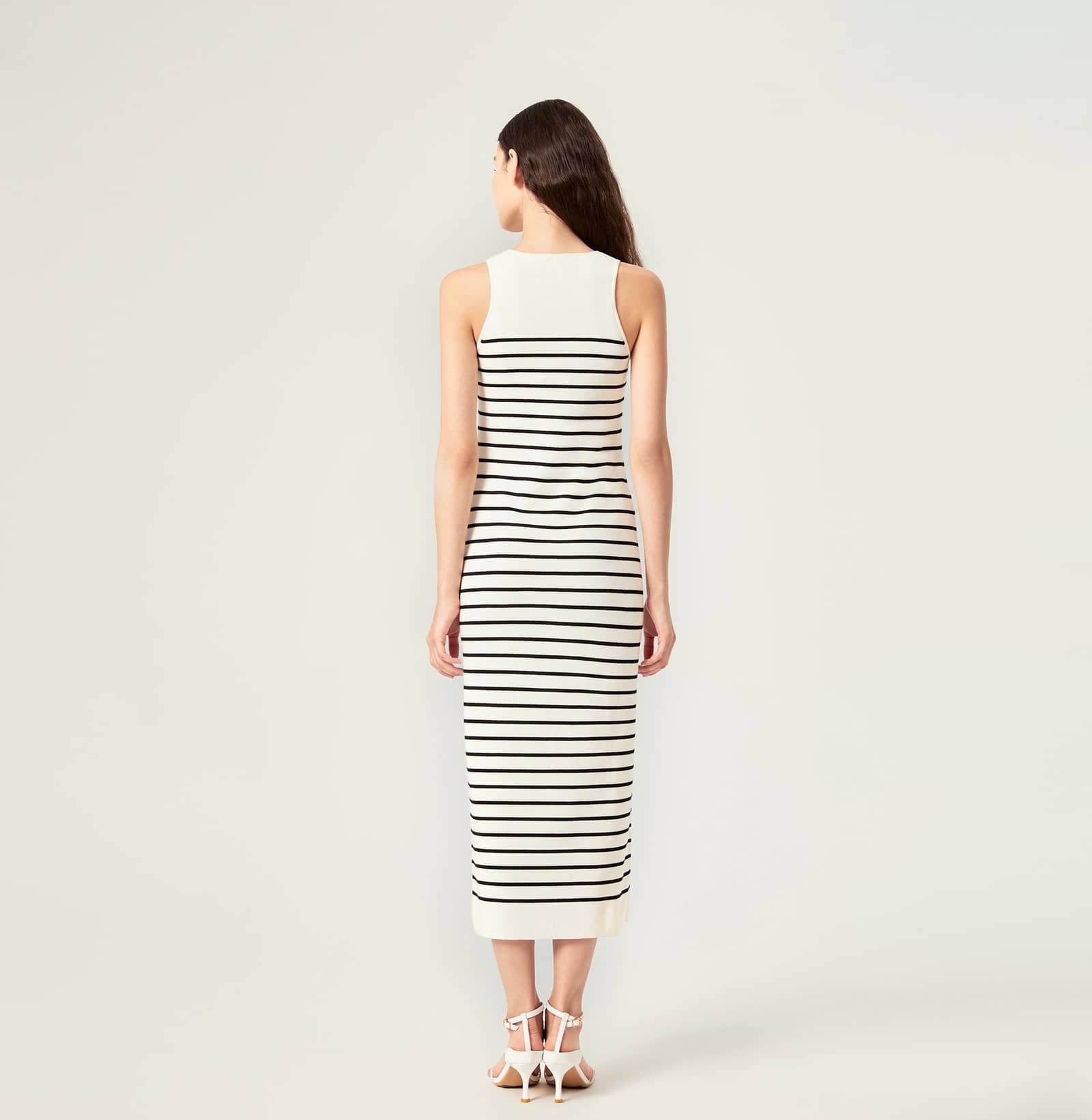 STRIPED TANK DRESS in Black made by CRUSH Collection