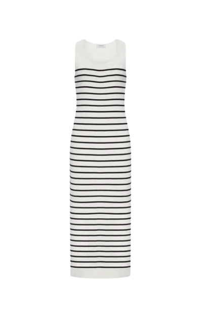 STRIPED TANK DRESS in Black made by CRUSH Collection