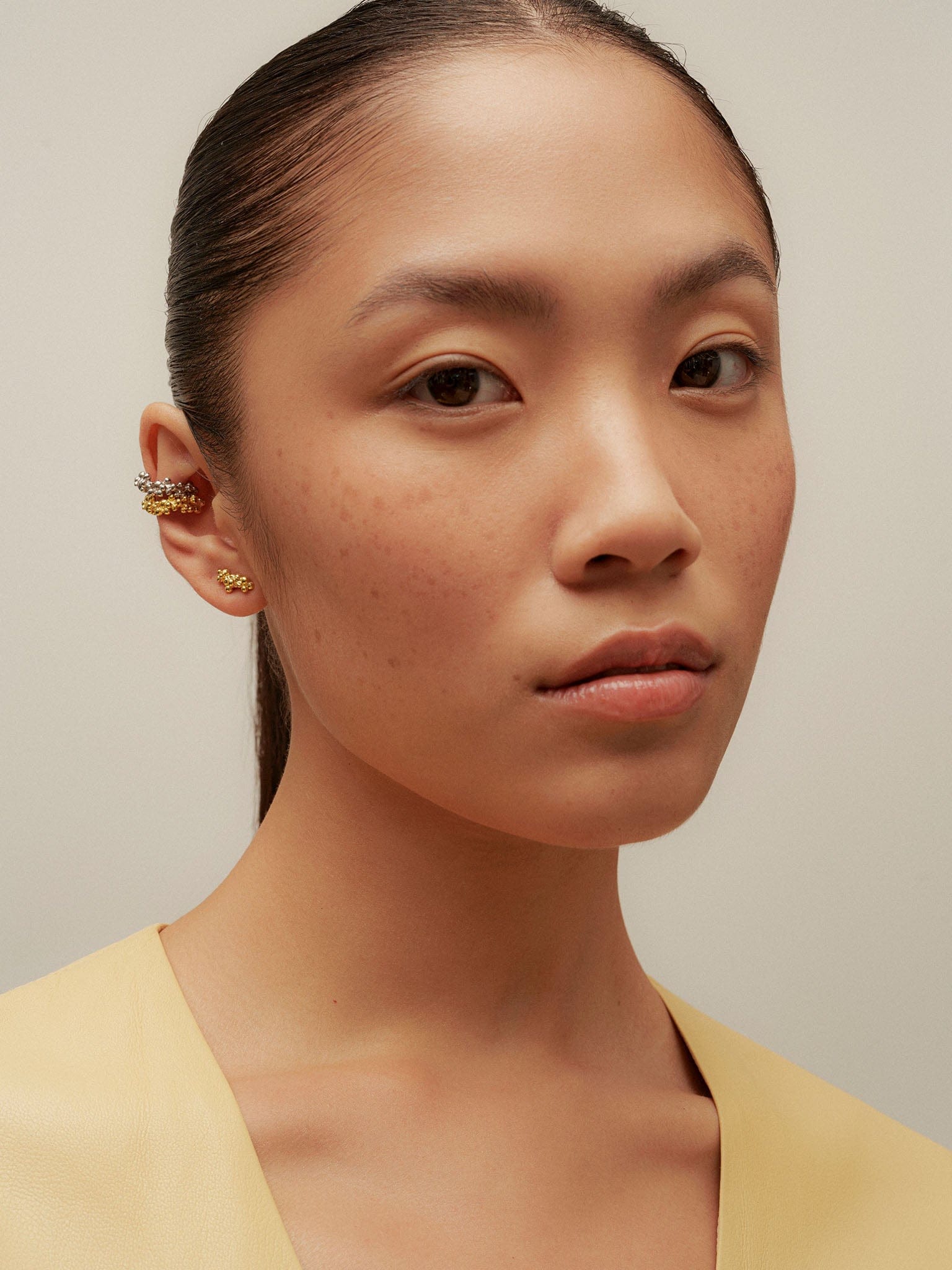 Céleste Deux Ear Cuff Silver made by Eva Remenyi