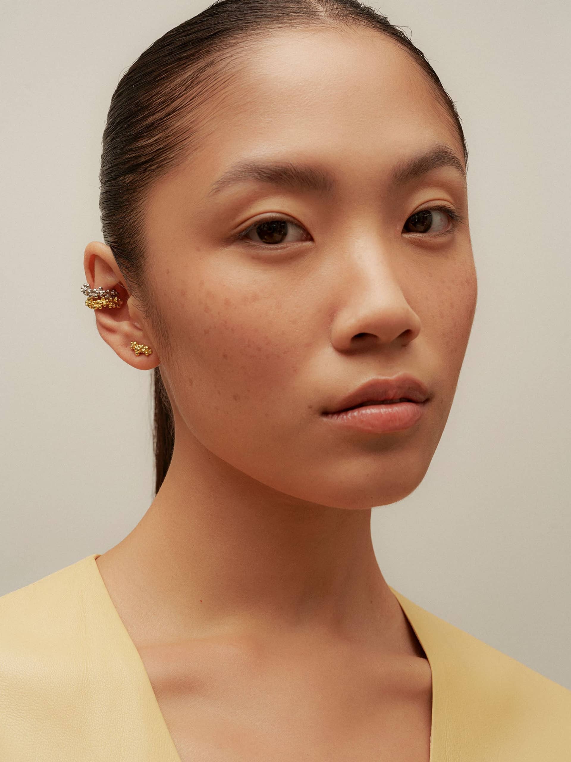 Céleste Deux Ear Cuff Silver made by Eva Remenyi