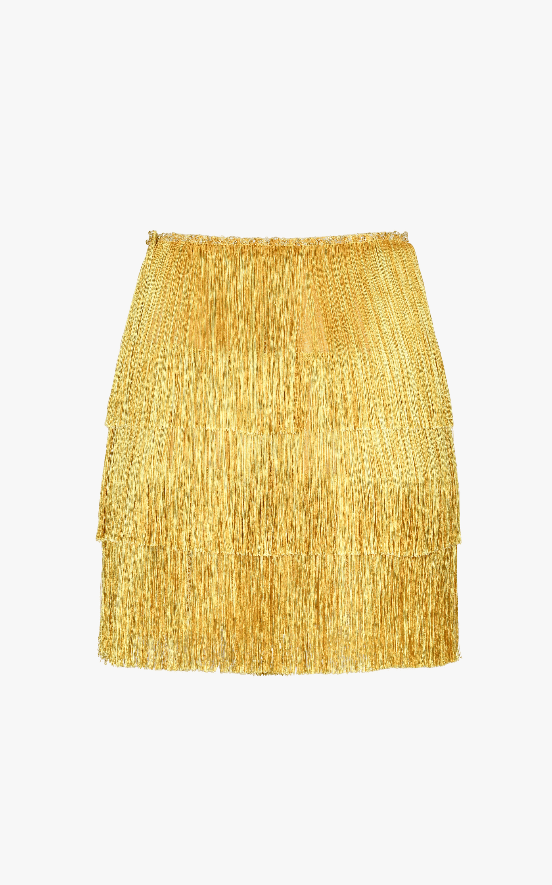 Sunlight Fringe Mini Skirt made by Francesca Miranda