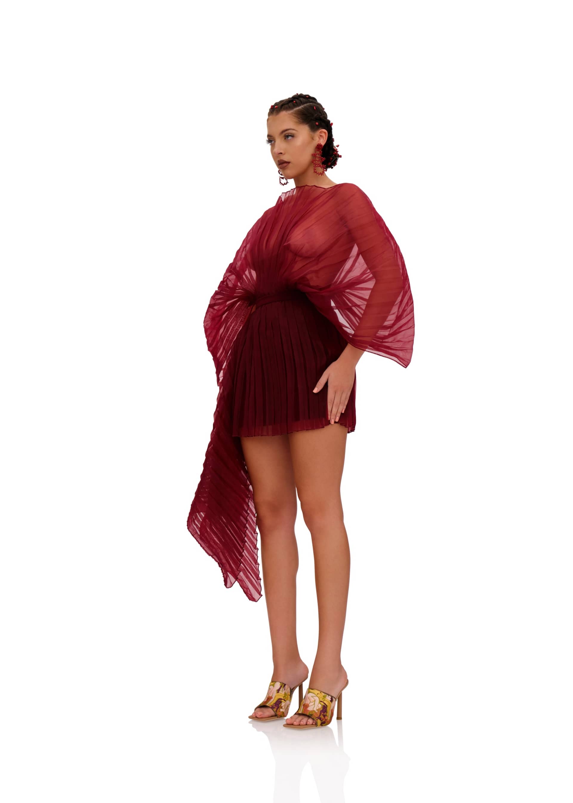 IME SKIRT - WINE made by Andrea Iyamah