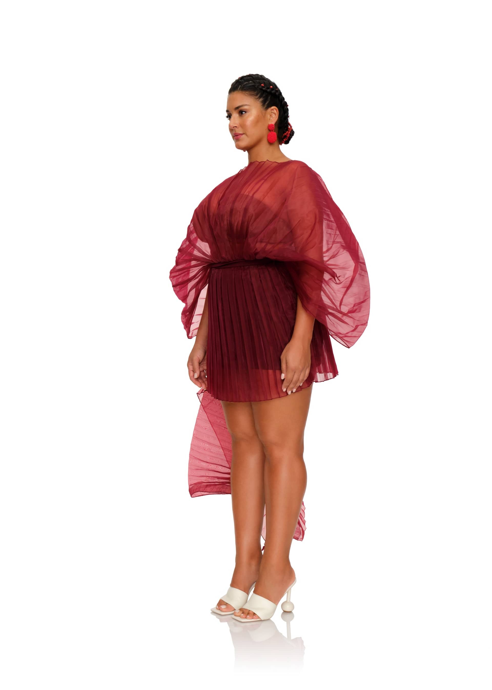 IME SKIRT - WINE made by Andrea Iyamah