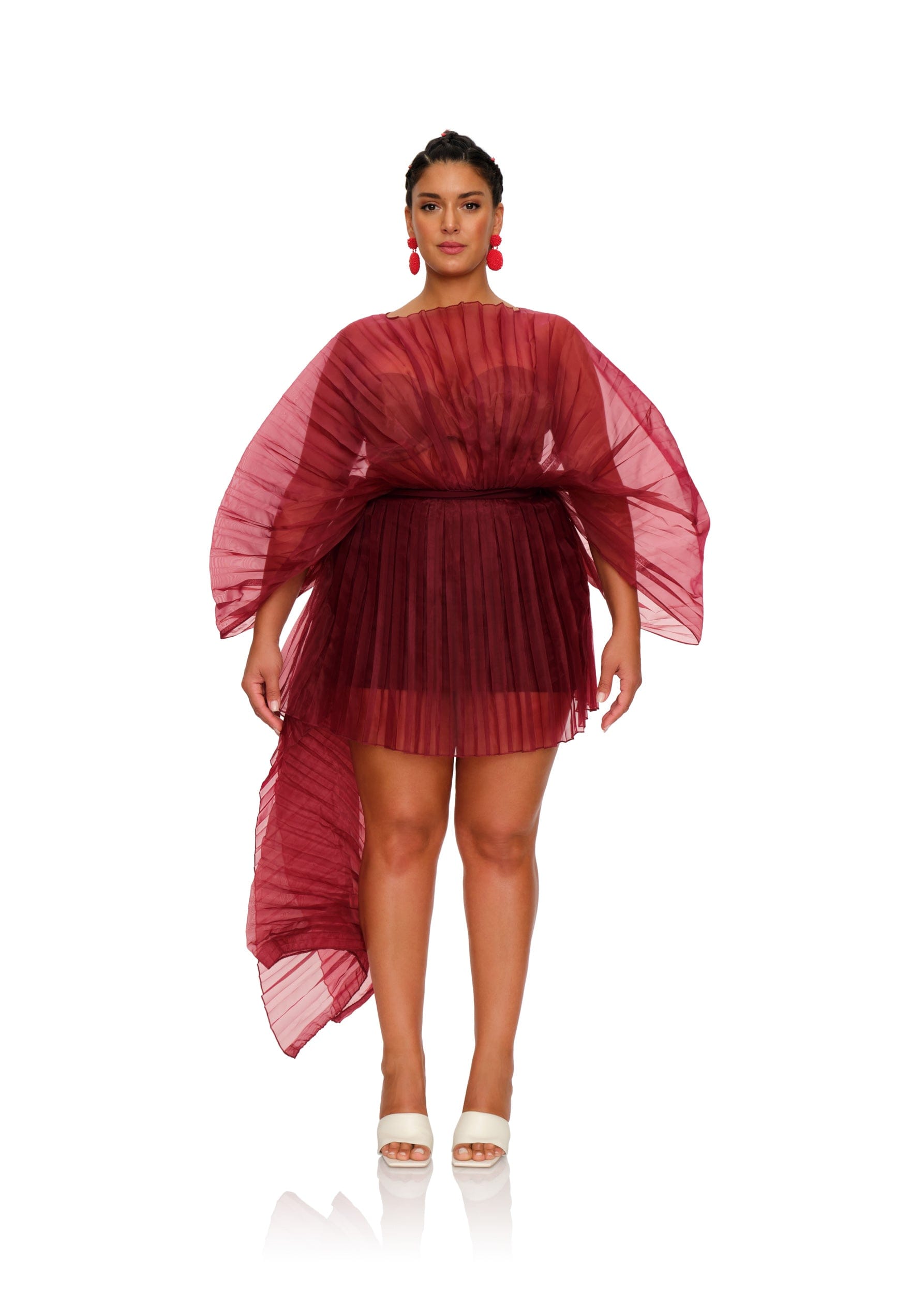 IME SKIRT - WINE made by Andrea Iyamah