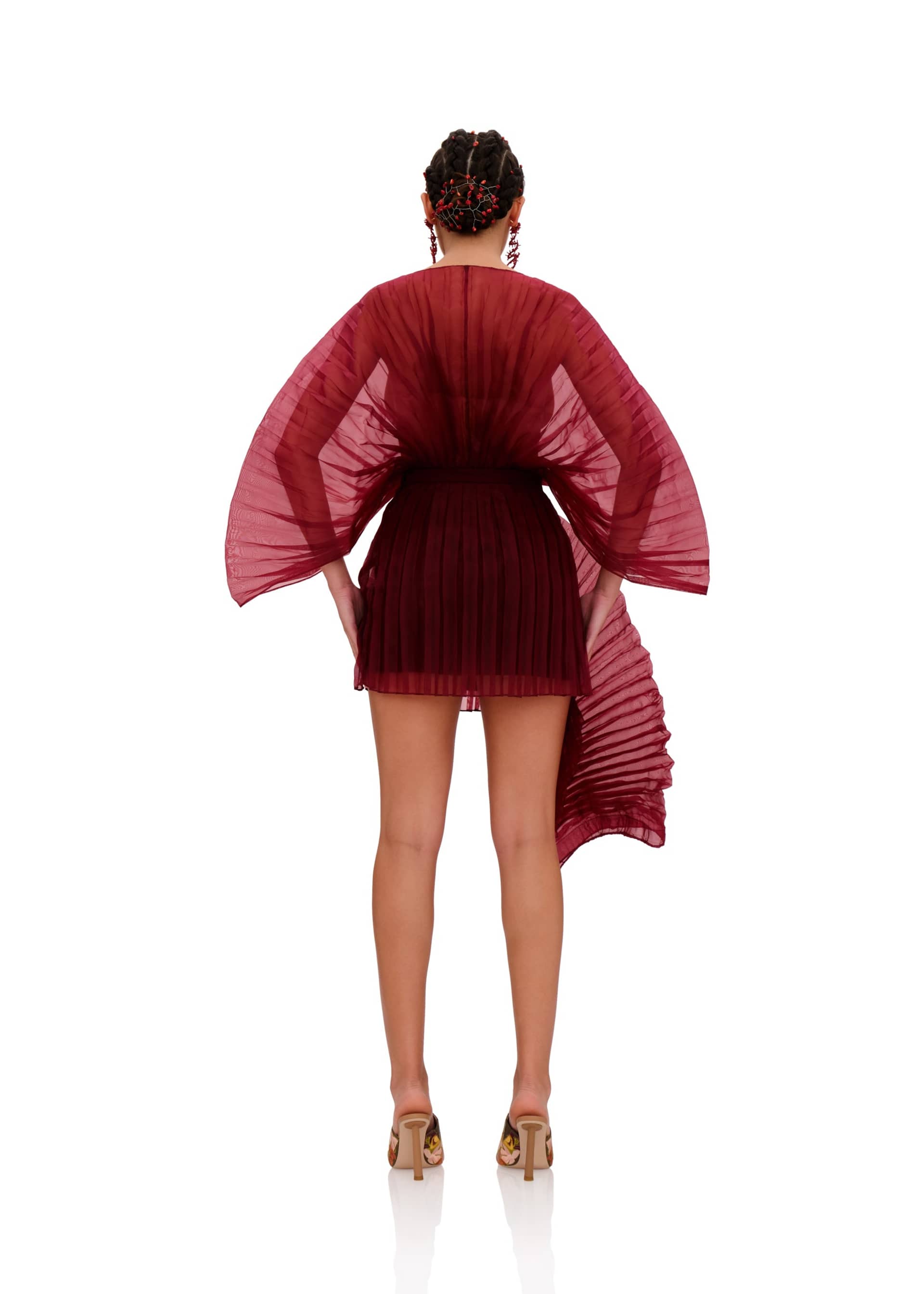 IME SKIRT - WINE made by Andrea Iyamah