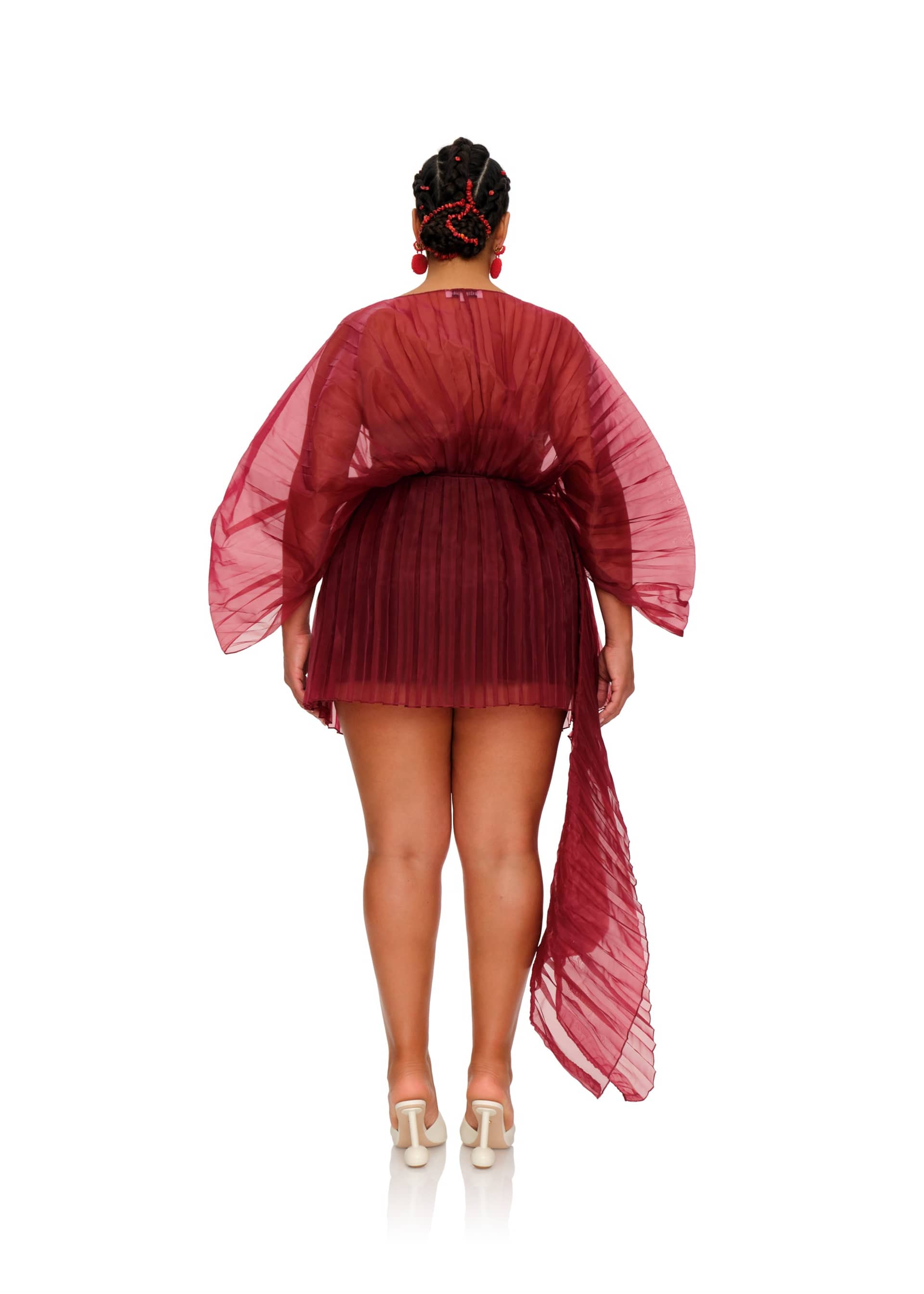 IME SKIRT - WINE made by Andrea Iyamah