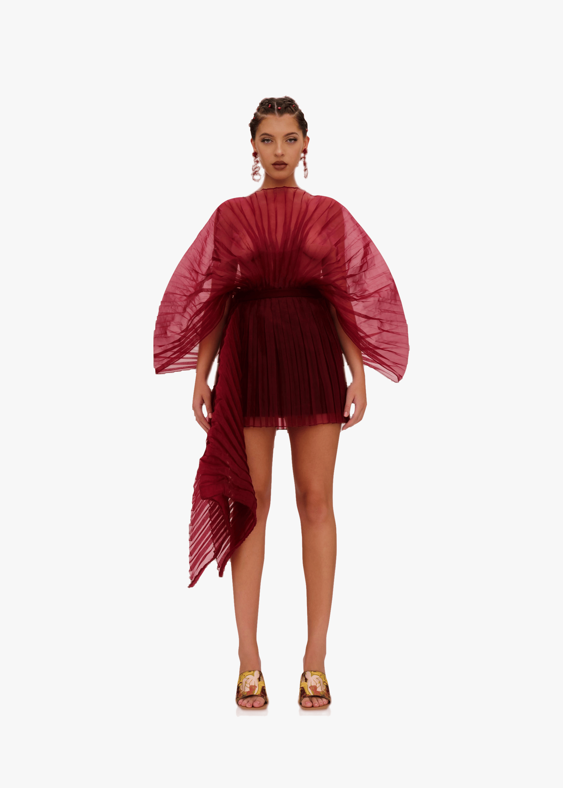 IME SKIRT - WINE made by Andrea Iyamah